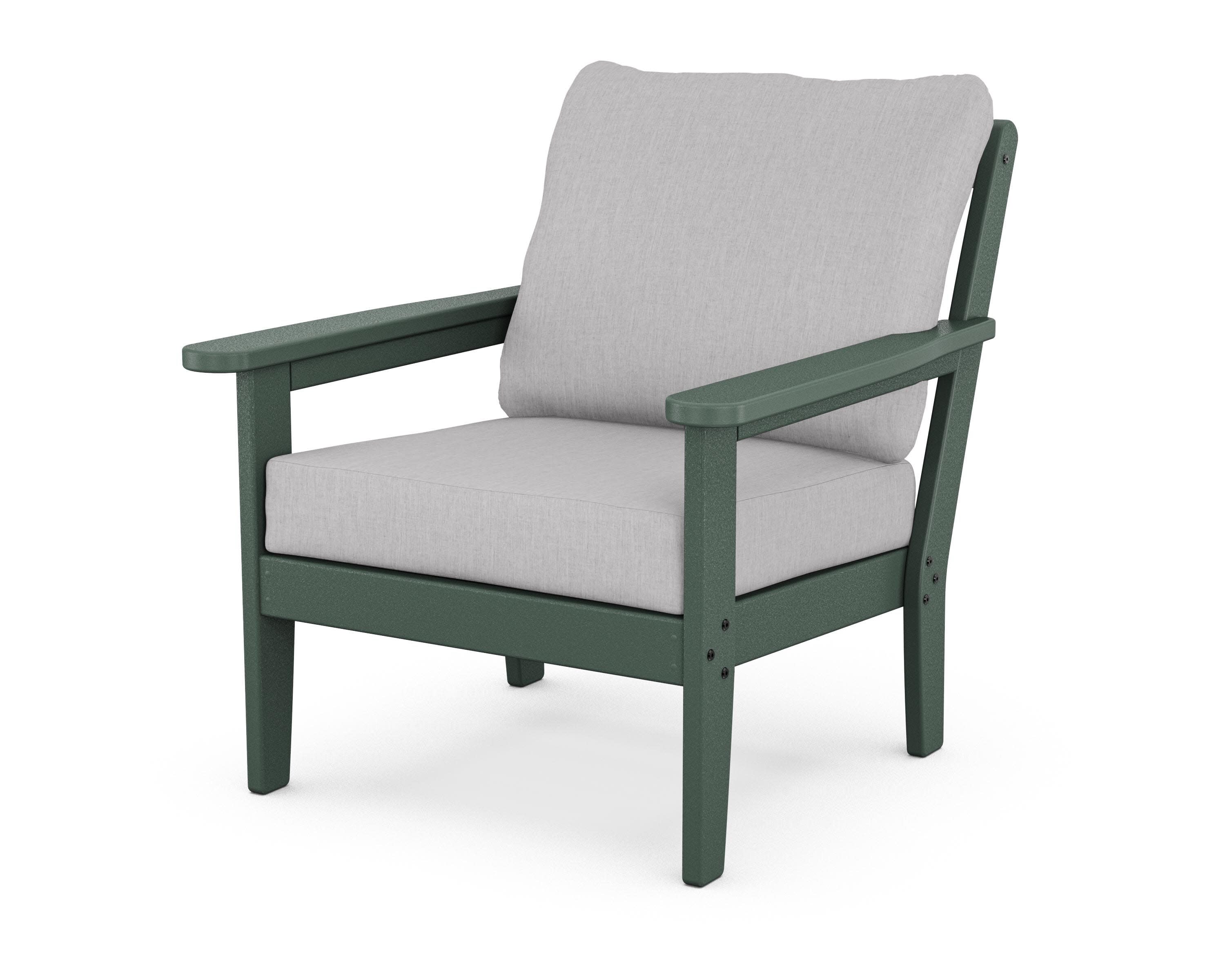 Cottage Deep Seating Chair in Green / Granite