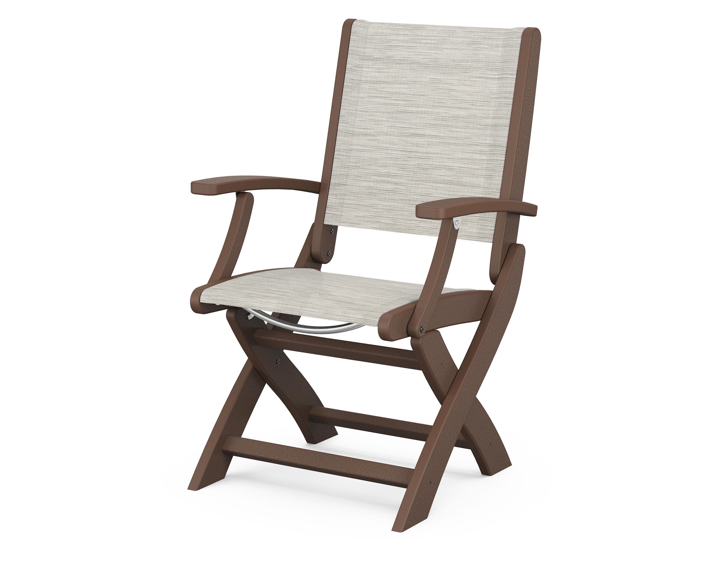 Coastal Folding Chair in Mahogany / Birch Sling