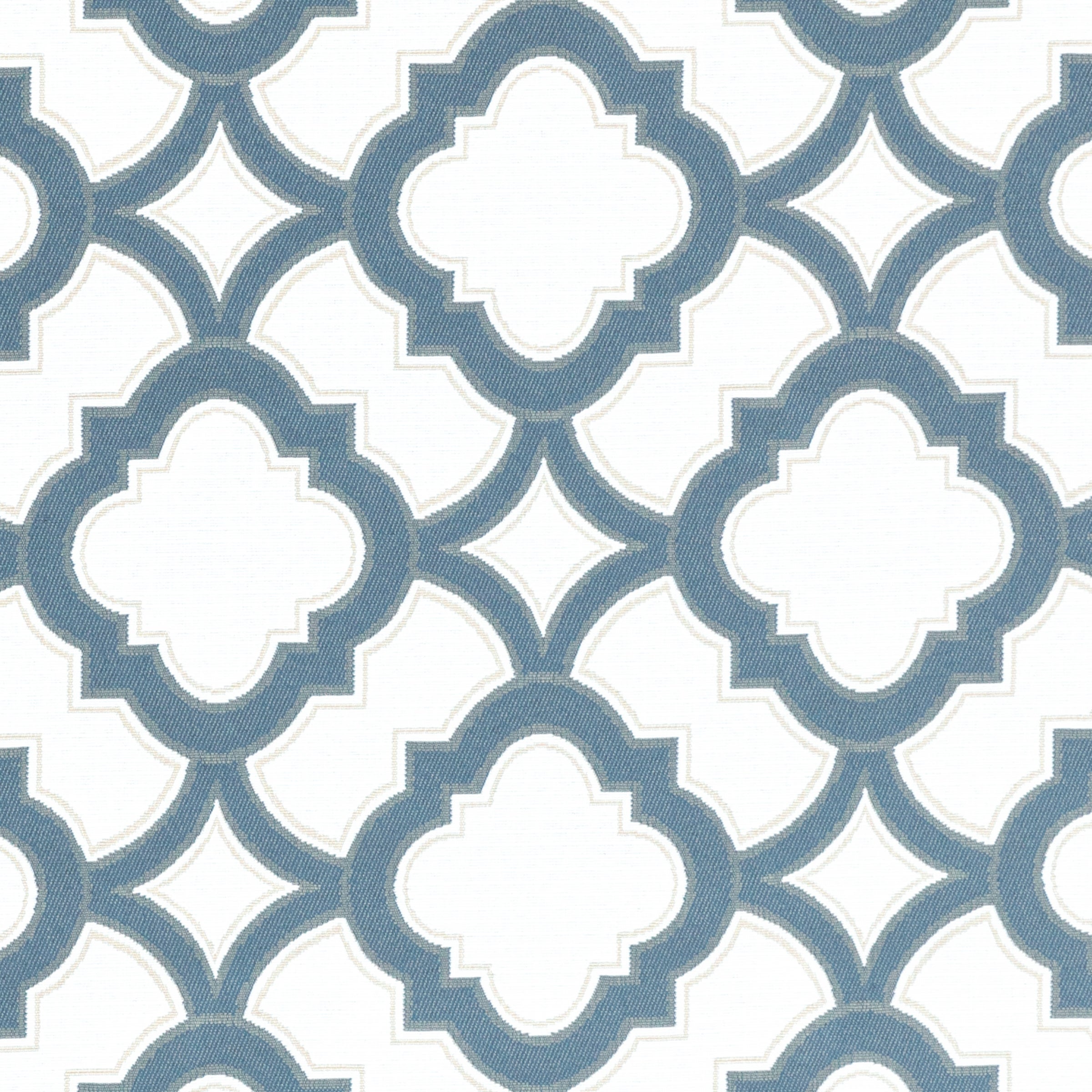 Trellis Sky Blue Performance Fabric Sample