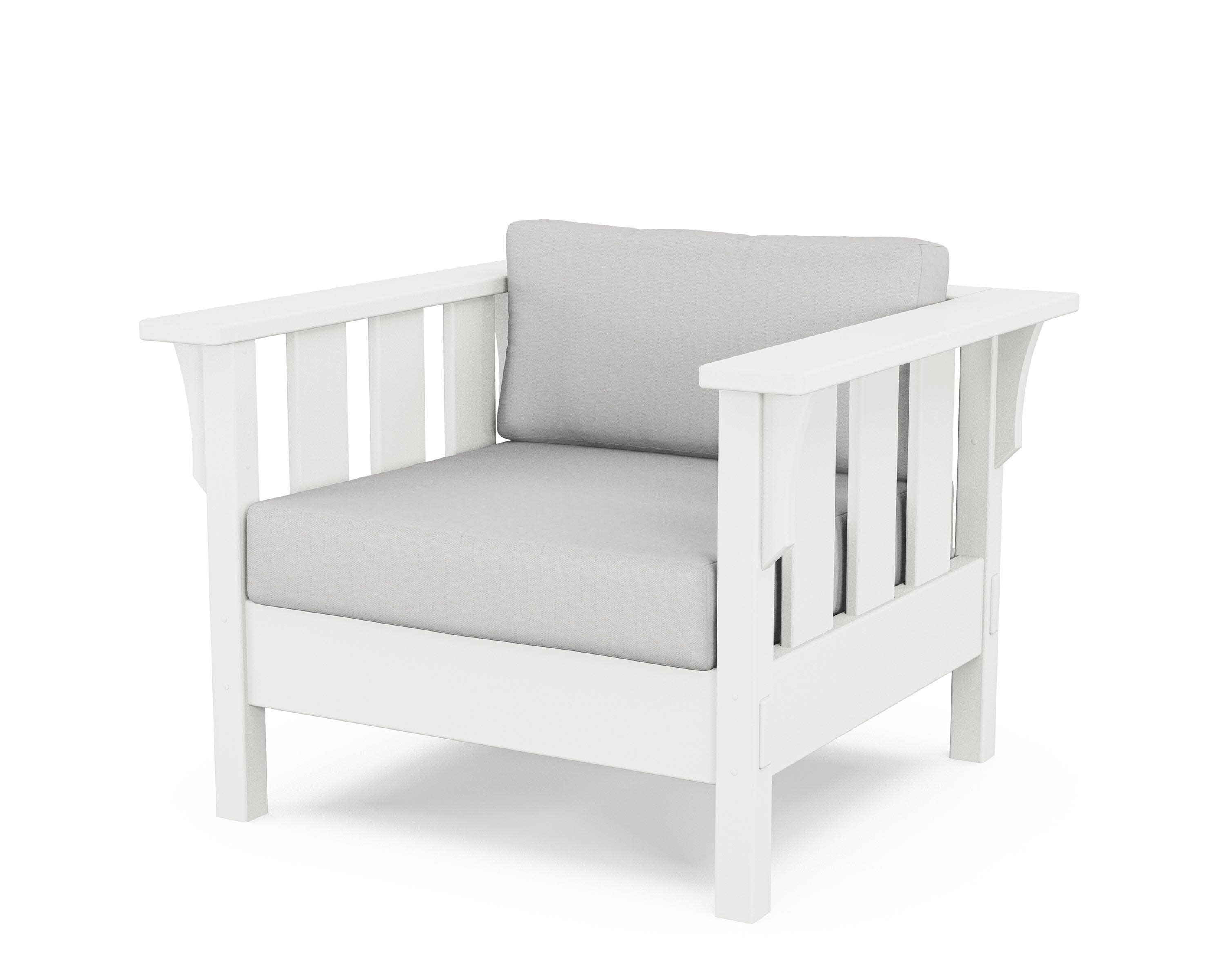 Acadia Deep Seating Chair in White / Diamond in the Rough
