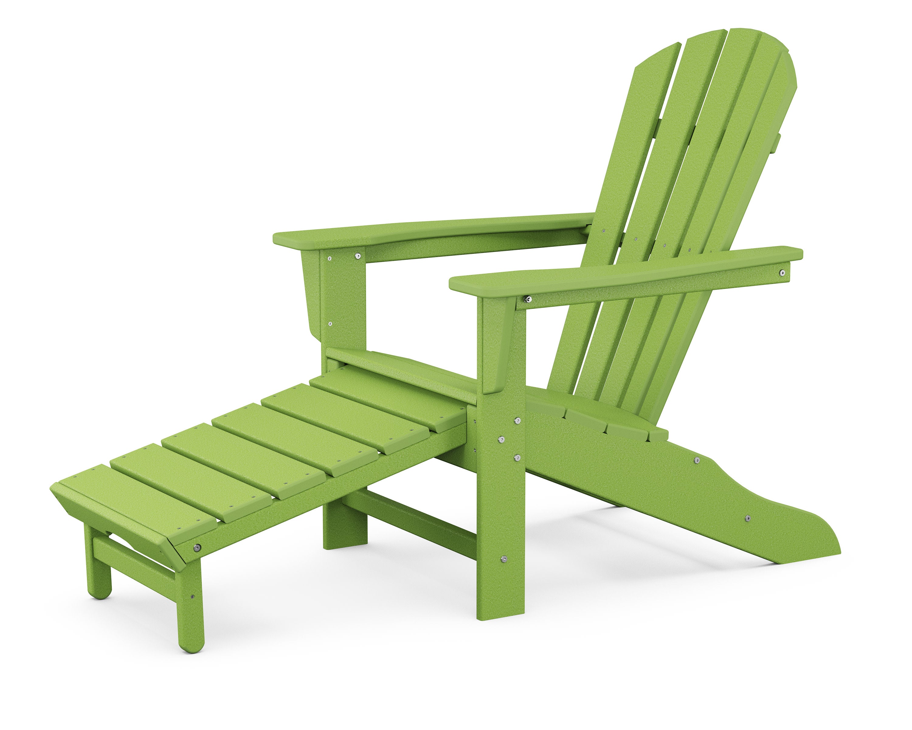 Palm Coast Ultimate Adirondack with Hideaway Ottoman in Lime