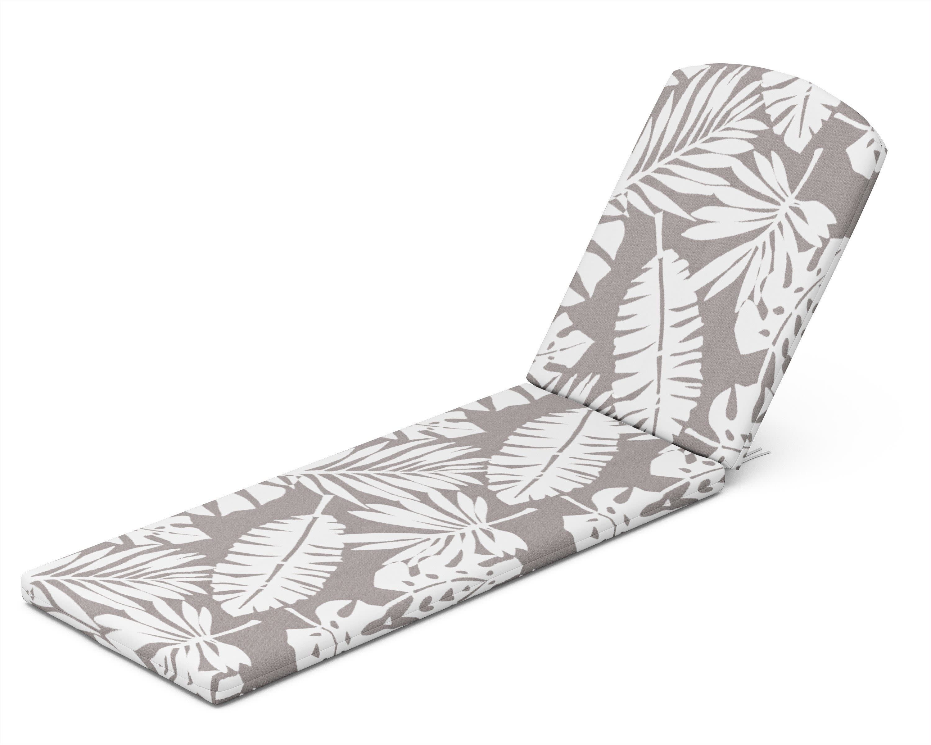 Chaise Cushion in Leaf Grey Mist