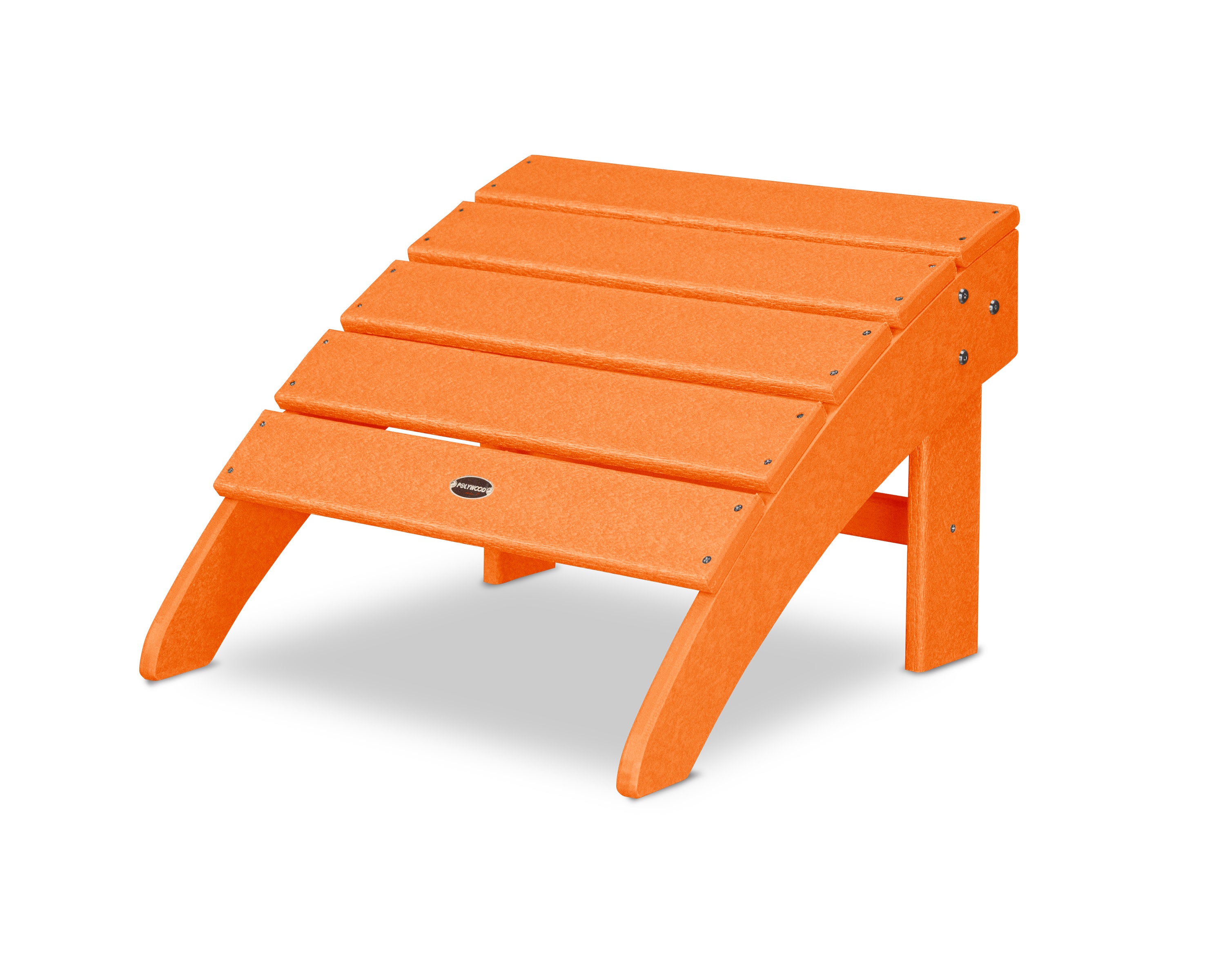 Palm Coast Ottoman in Tangerine