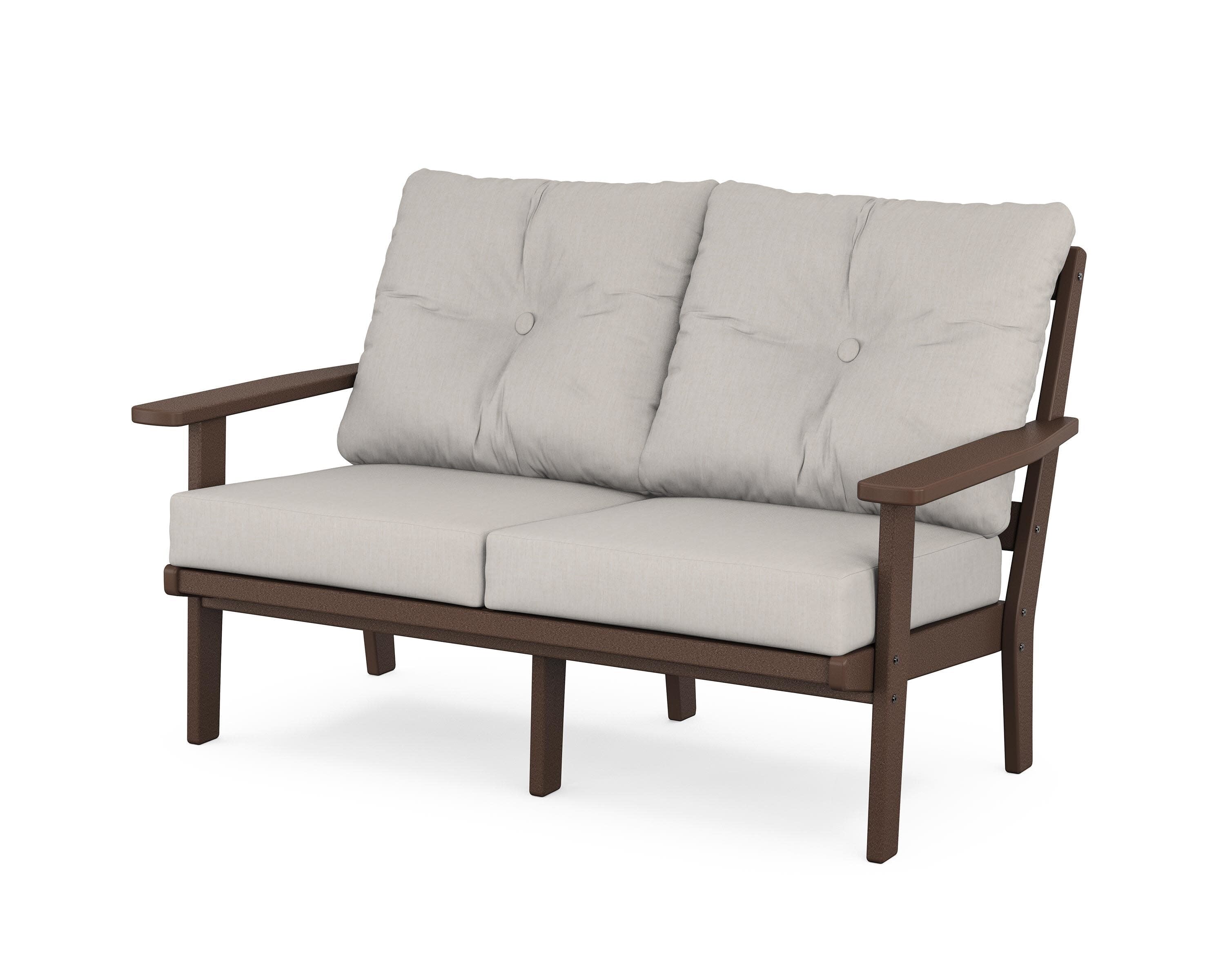 Oxford Deep SeatingLoveseat in Mahogany / Cast Ash