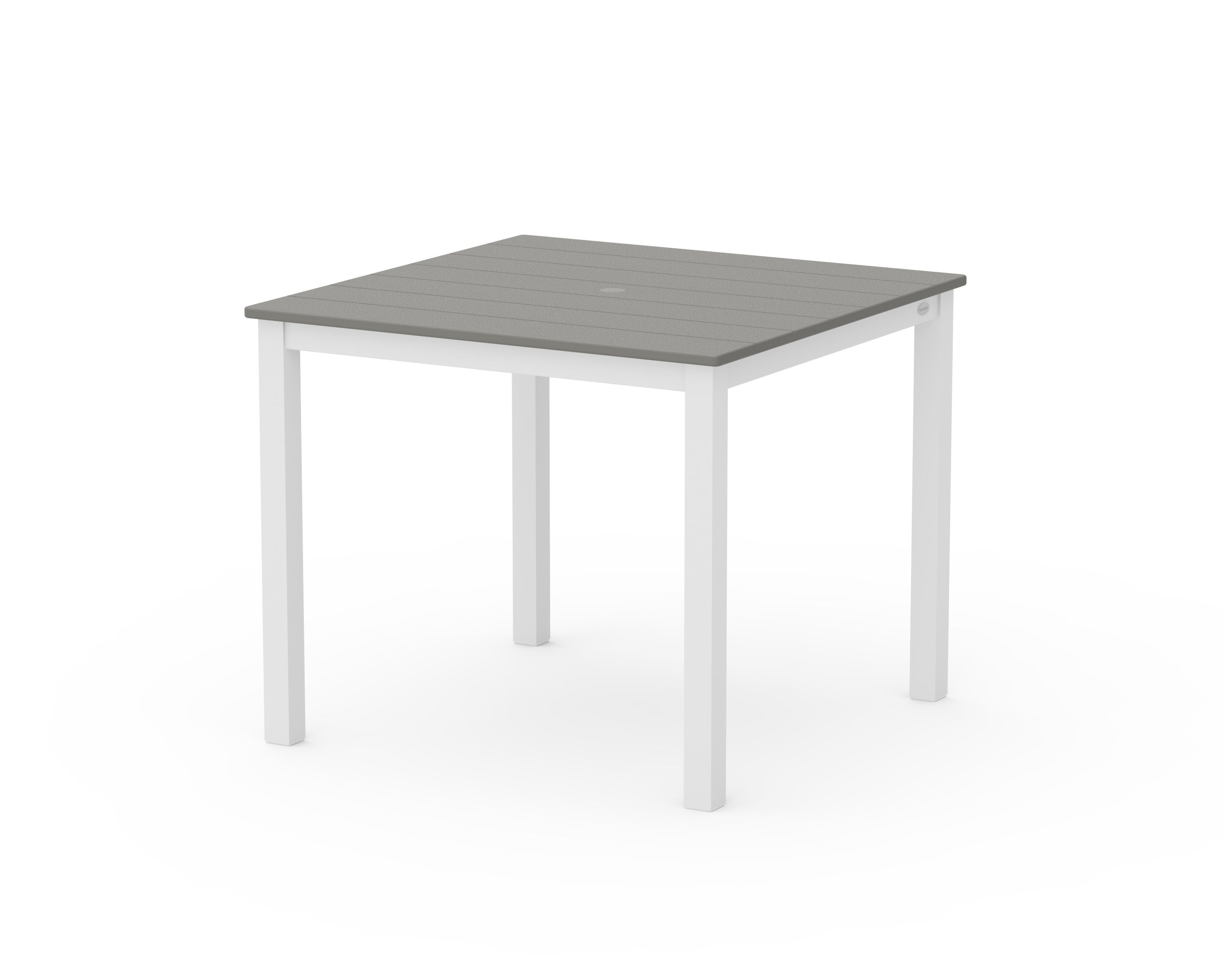 Main Street 36" x 36" Dining Table in White / Slate Grey