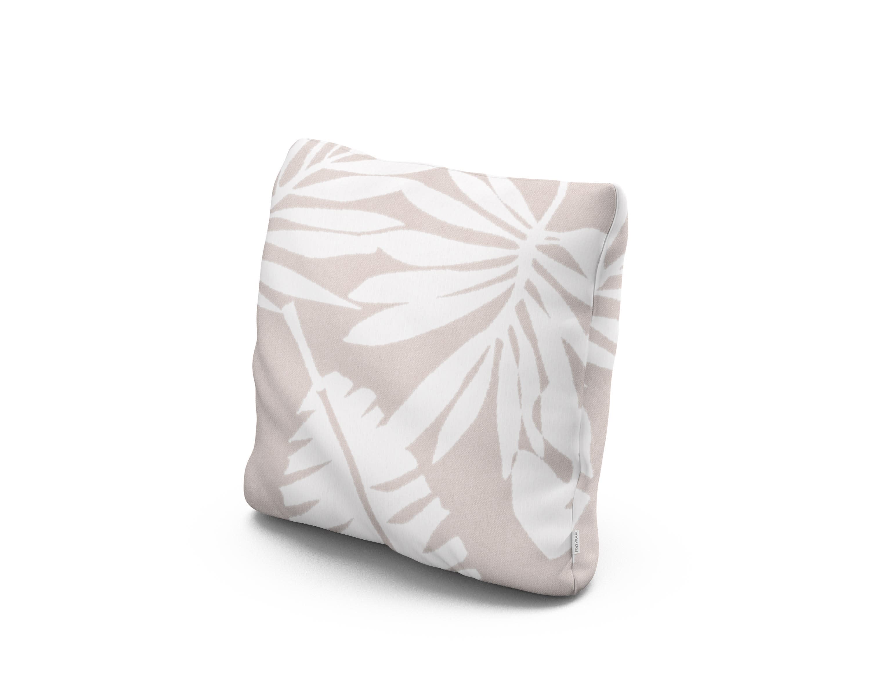 16" Outdoor Throw Pillow in Leaf Dune Burlap