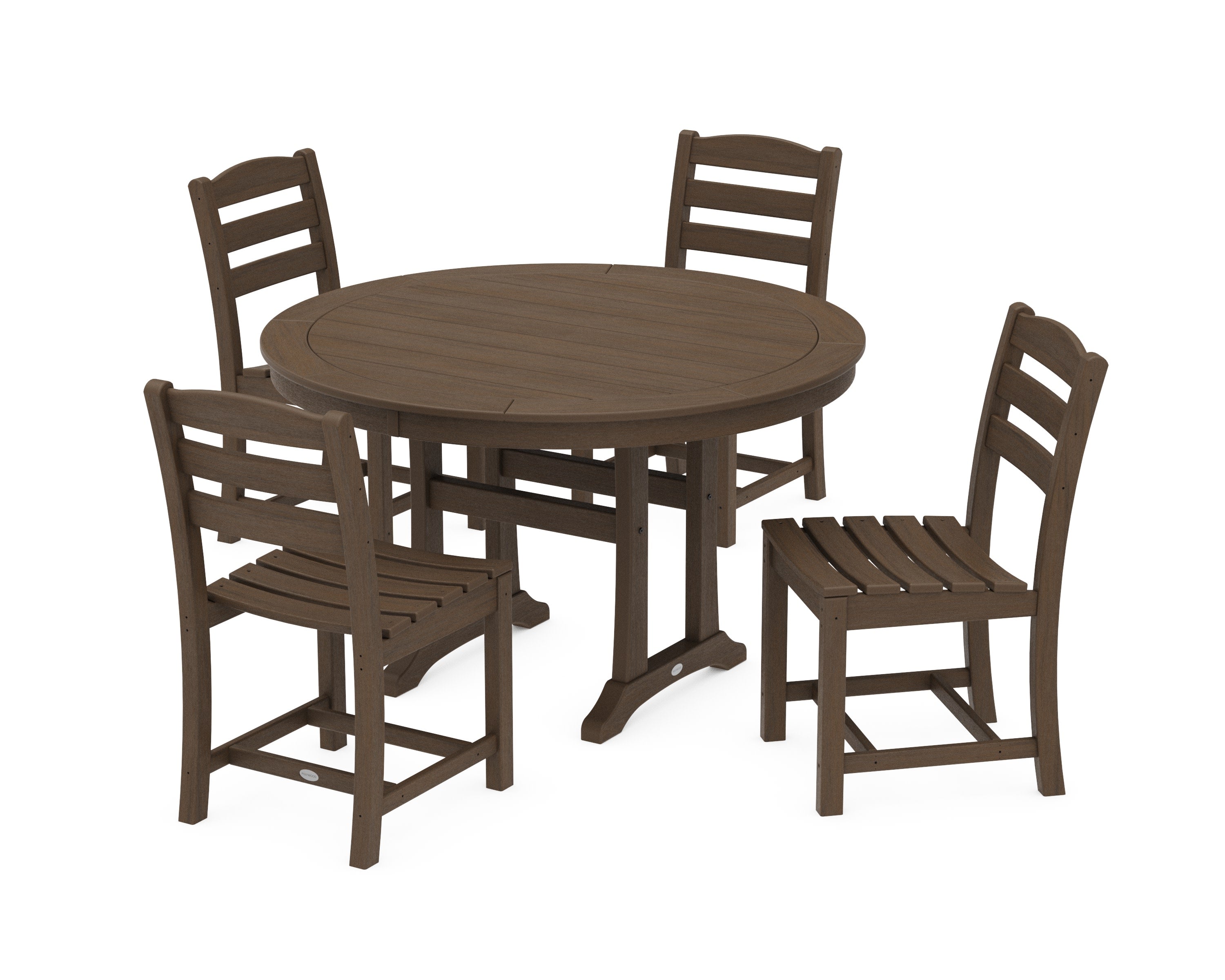 La Casa Caf 5-Piece Side Chair Dining Set in Kona