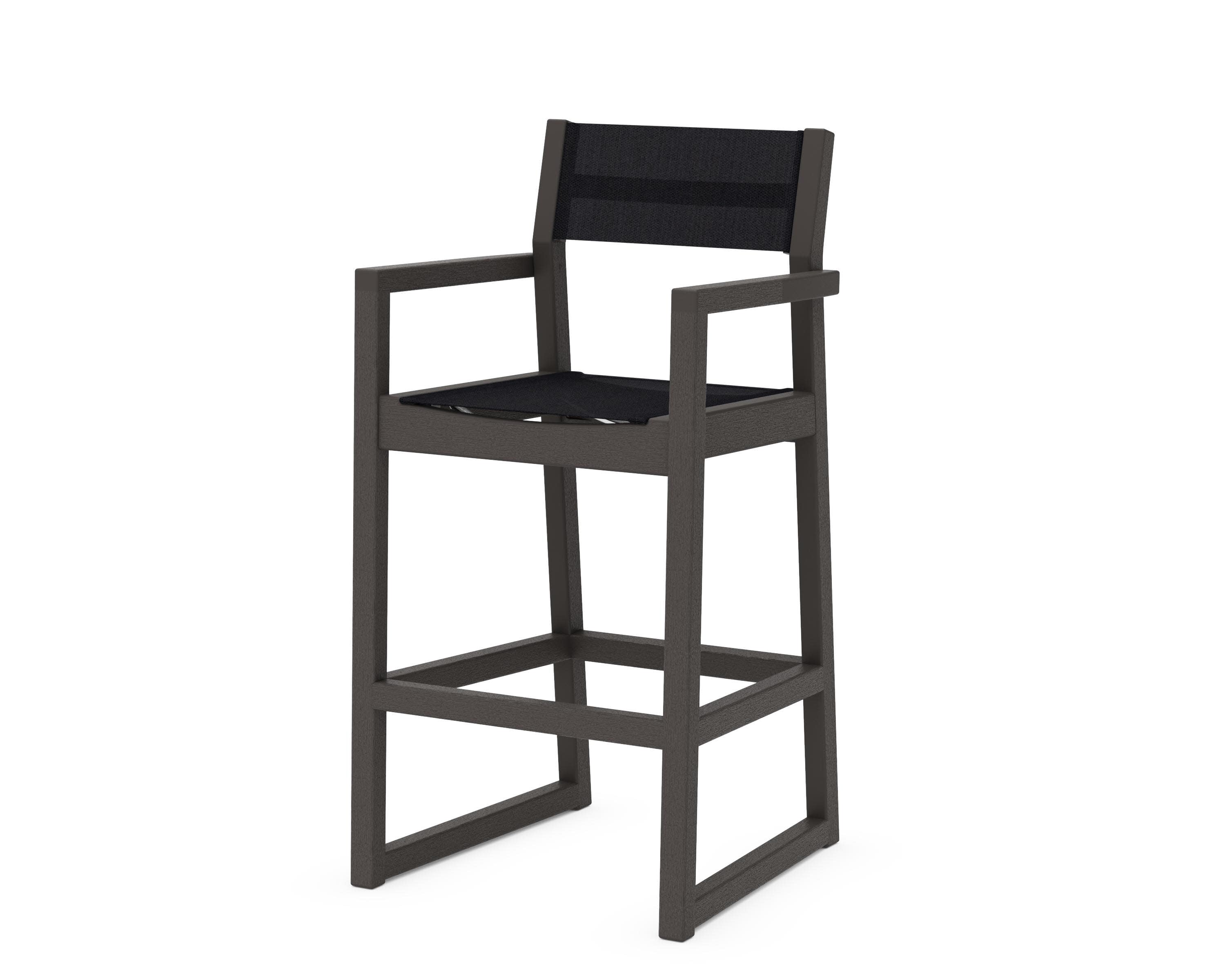 EDGE Sling Bar Arm Chair in Vintage Coffee / Black Sling