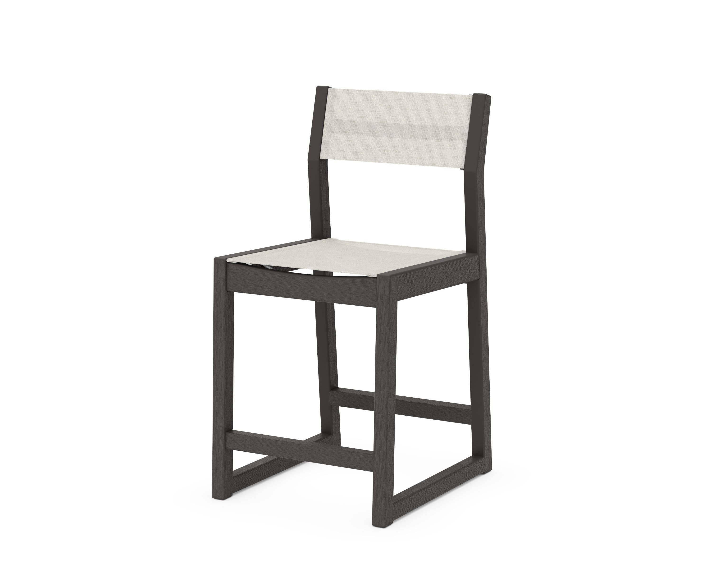 EDGE Sling Counter Side Chair in Vintage Coffee / Parchment Sling