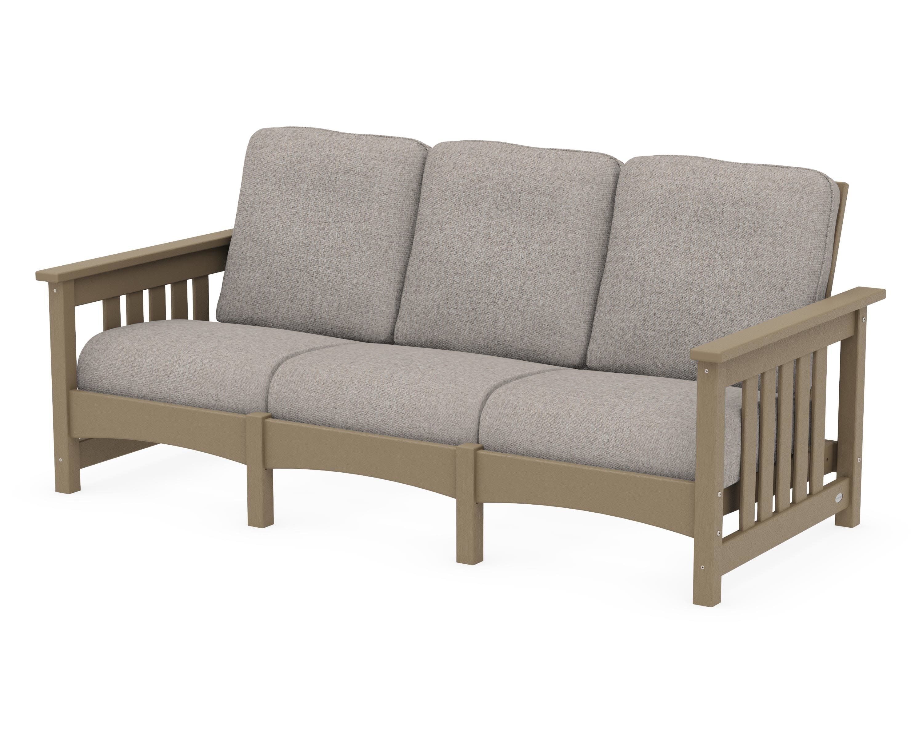Club Mission Sofa in Vintage Sahara / Weathered Tweed