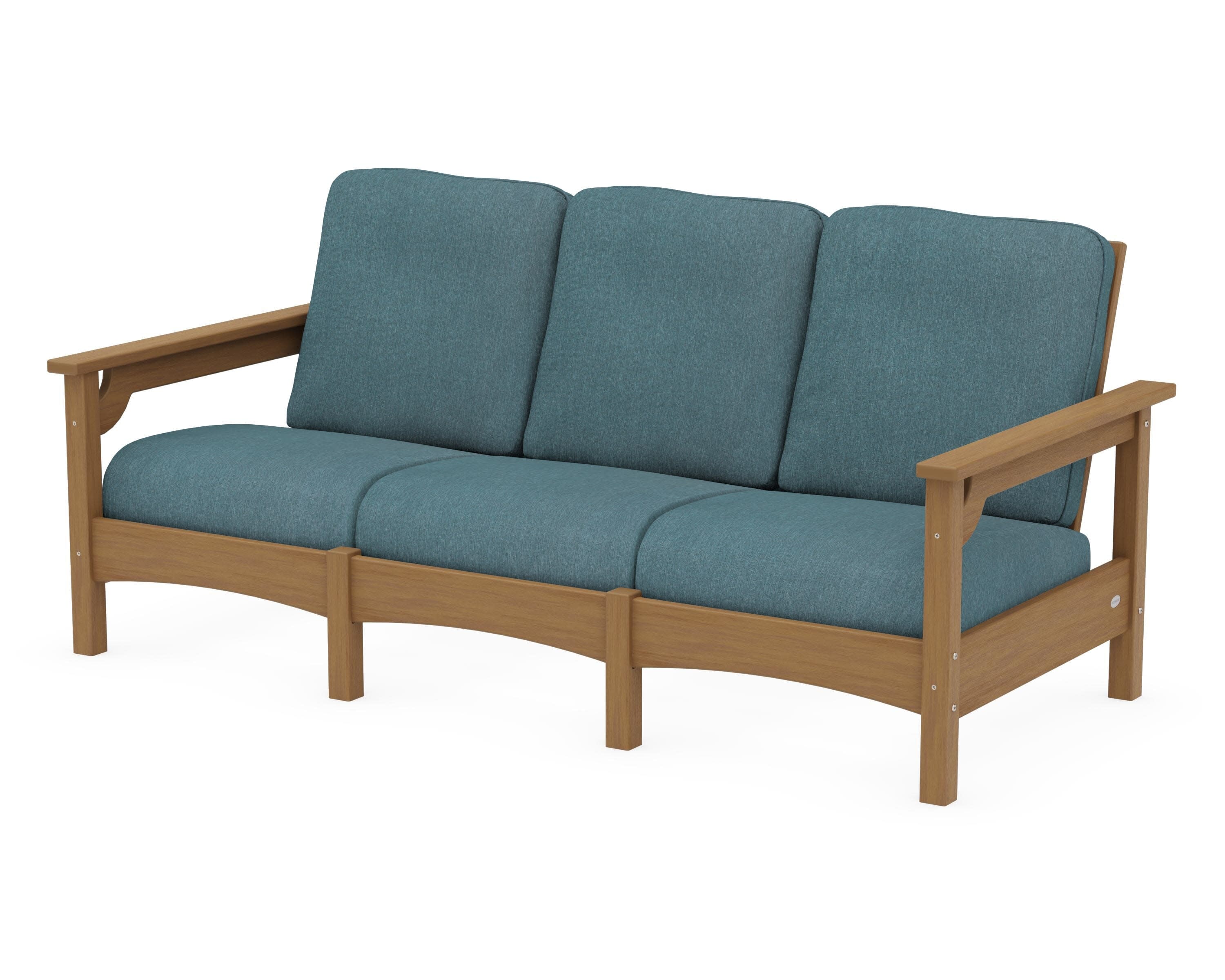 Club Sofa in Natural / Ocean Teal