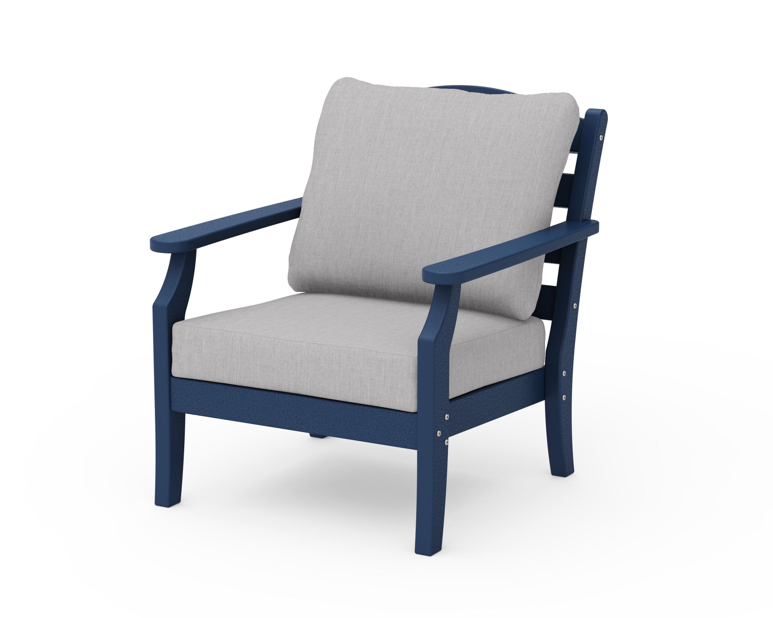 Savannah Deep Seating Chair in Navy / Granite