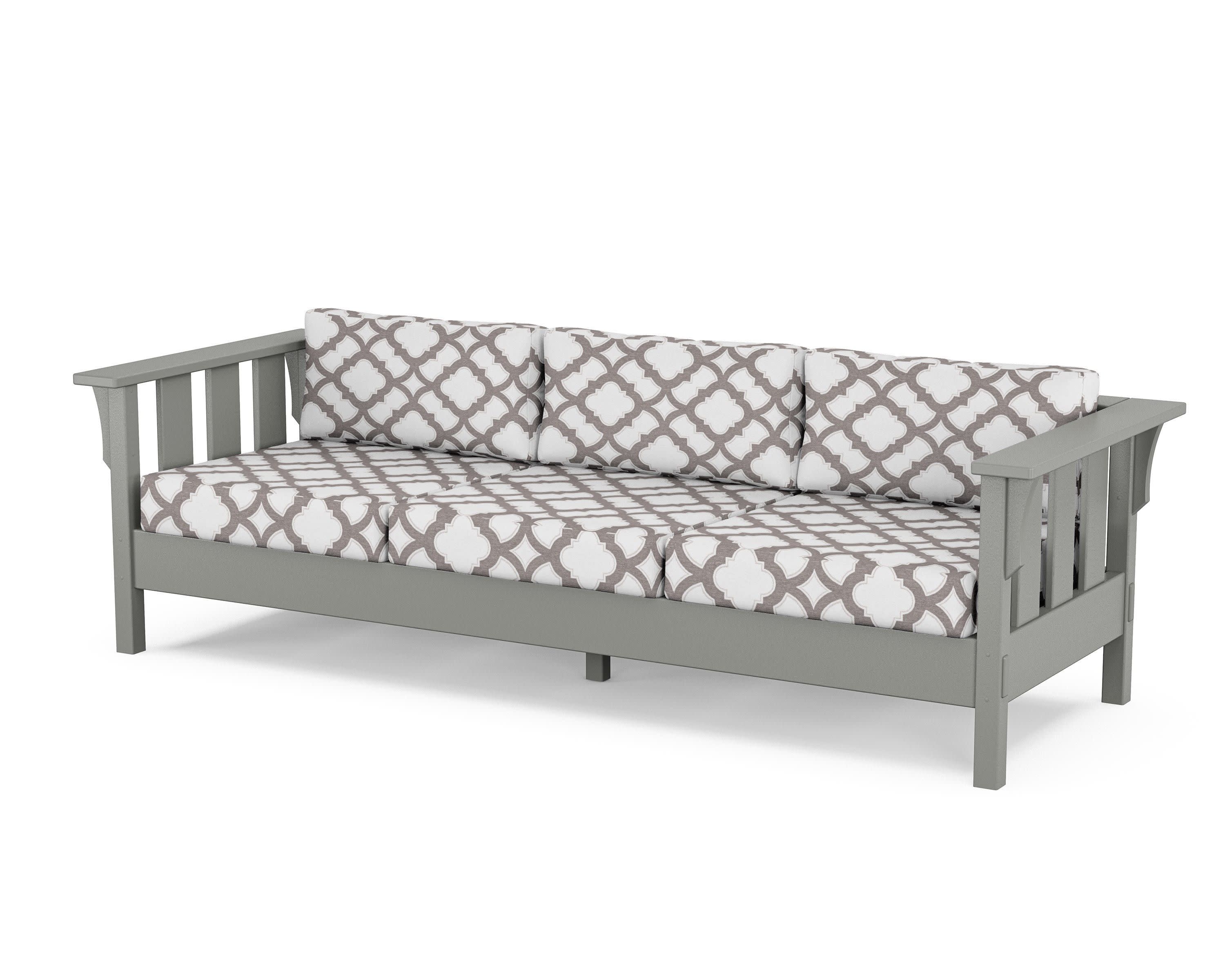 Acadia Deep Seating Sofa in Slate Grey / Trellis Grey Mist