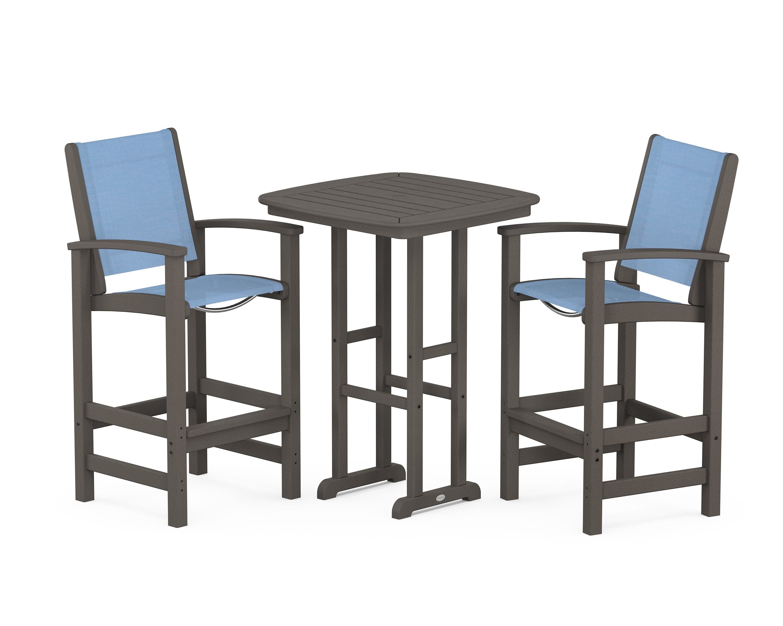 Coastal 3-Piece Bar Set in Vintage Coffee / Poolside Sling