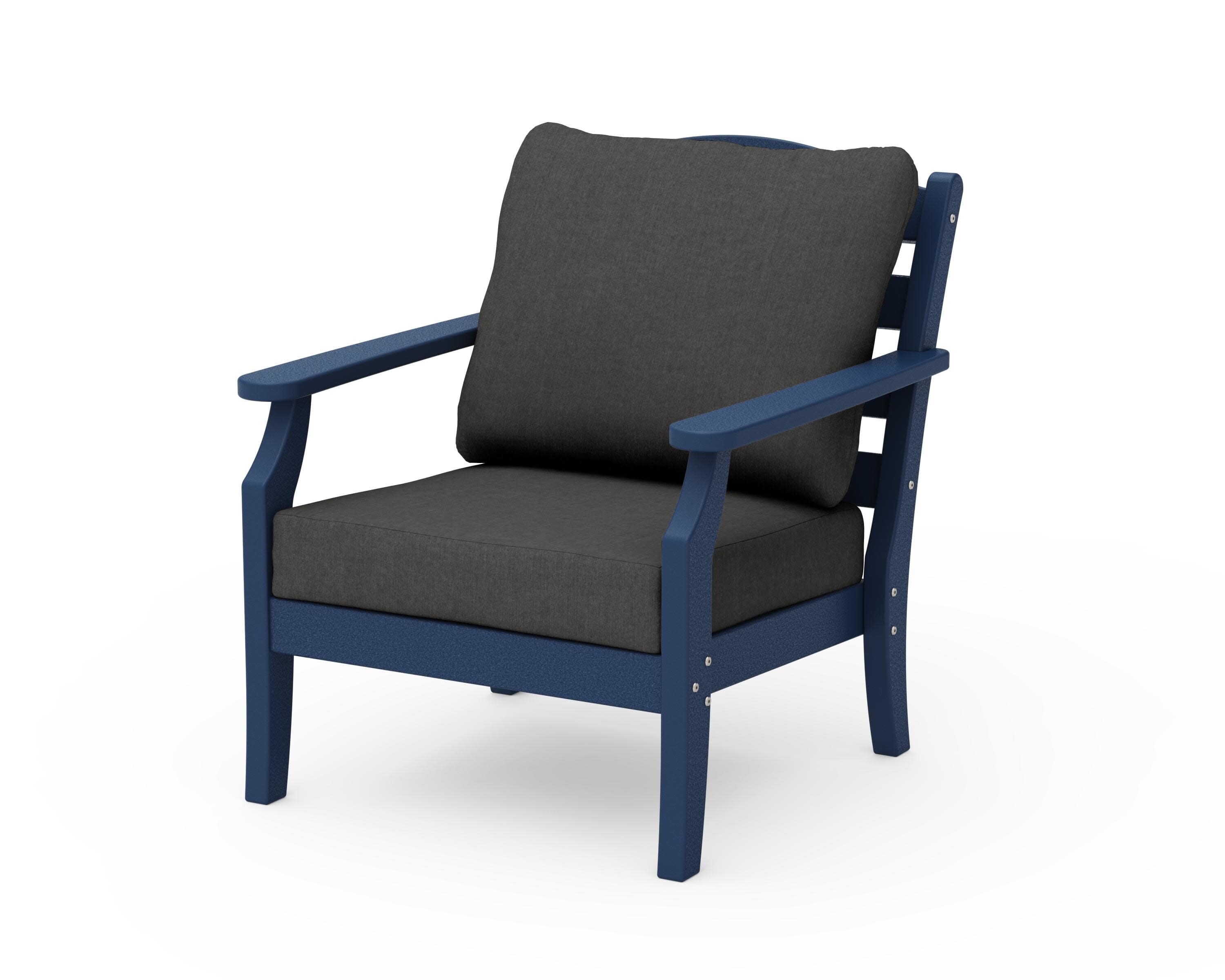 Savannah Deep Seating Chair in Navy / Spectrum Carbon