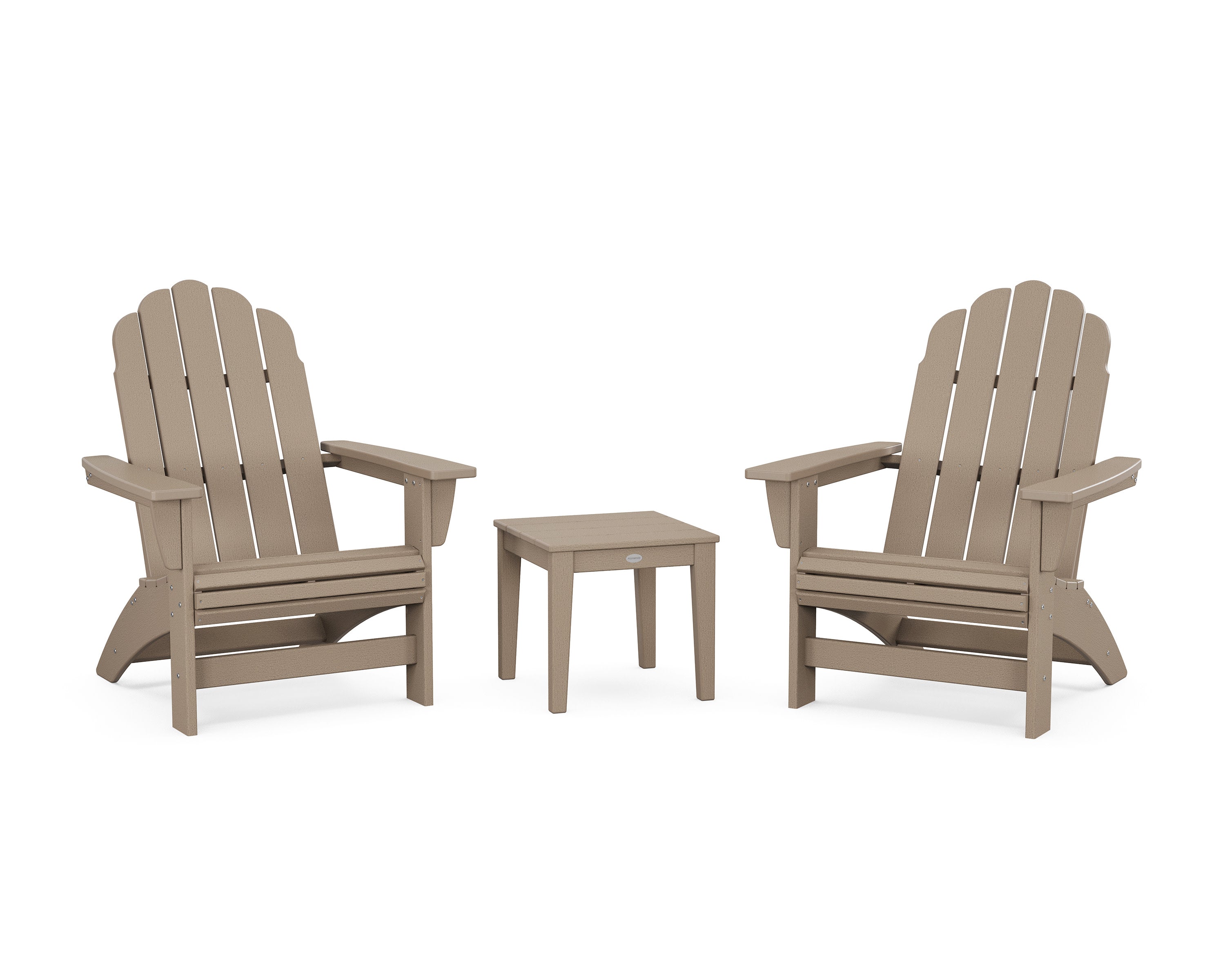 3-Piece Vineyard Grand Adirondack Set in Vintage Sahara