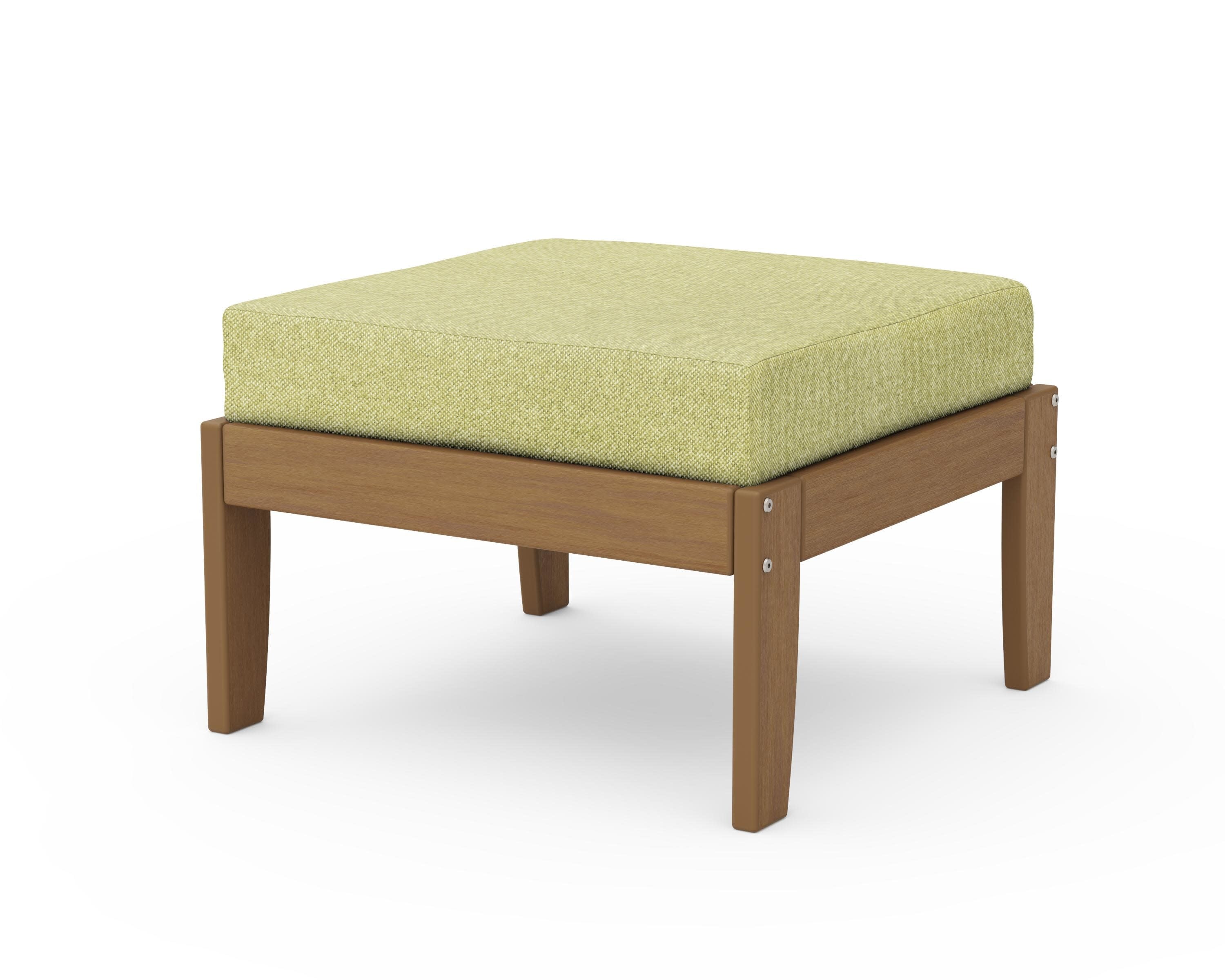 Modular Ottoman - Classic in Natural / Chartreuse Boucle