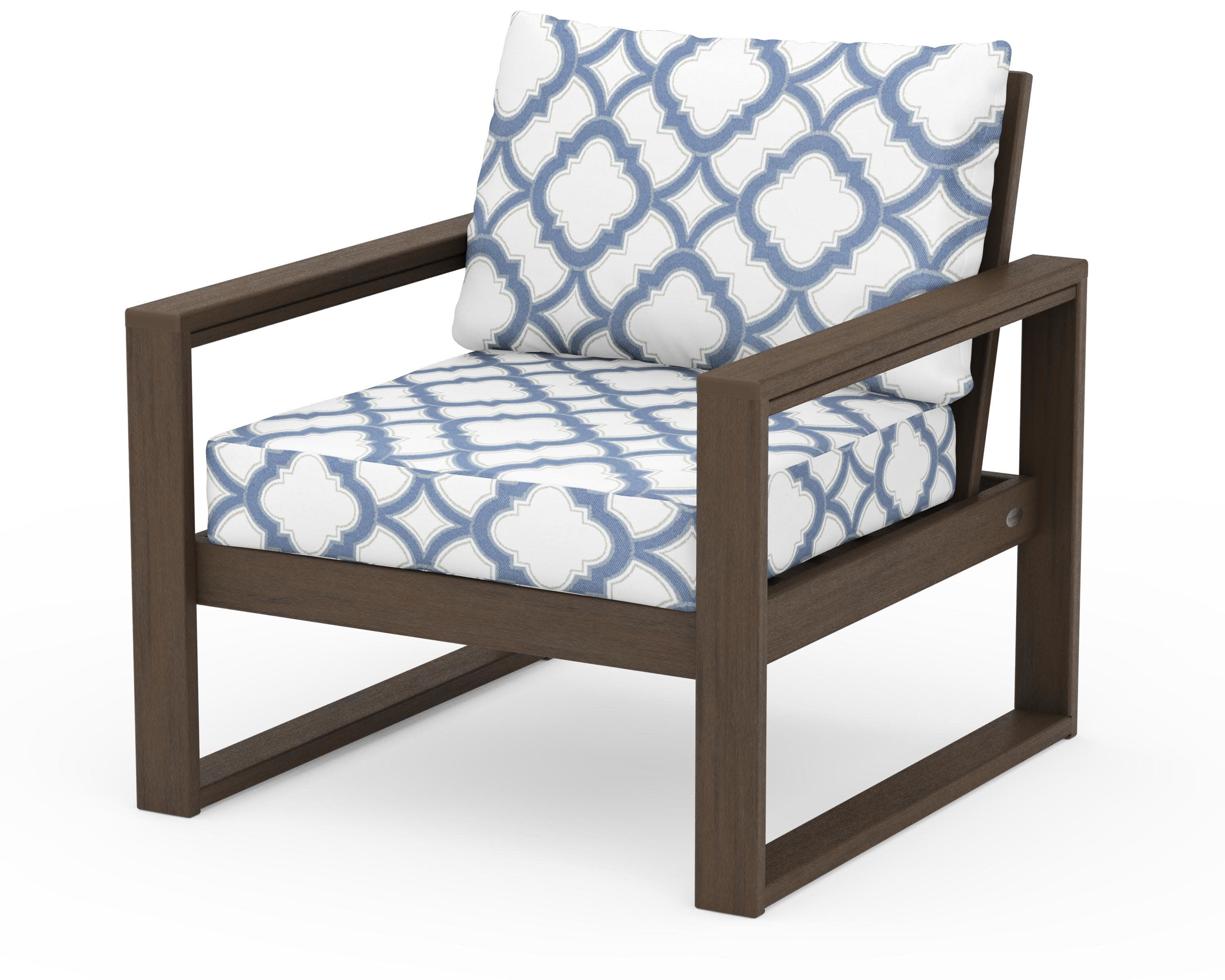 EDGE Club Chair in Kona / Trellis Sky Blue