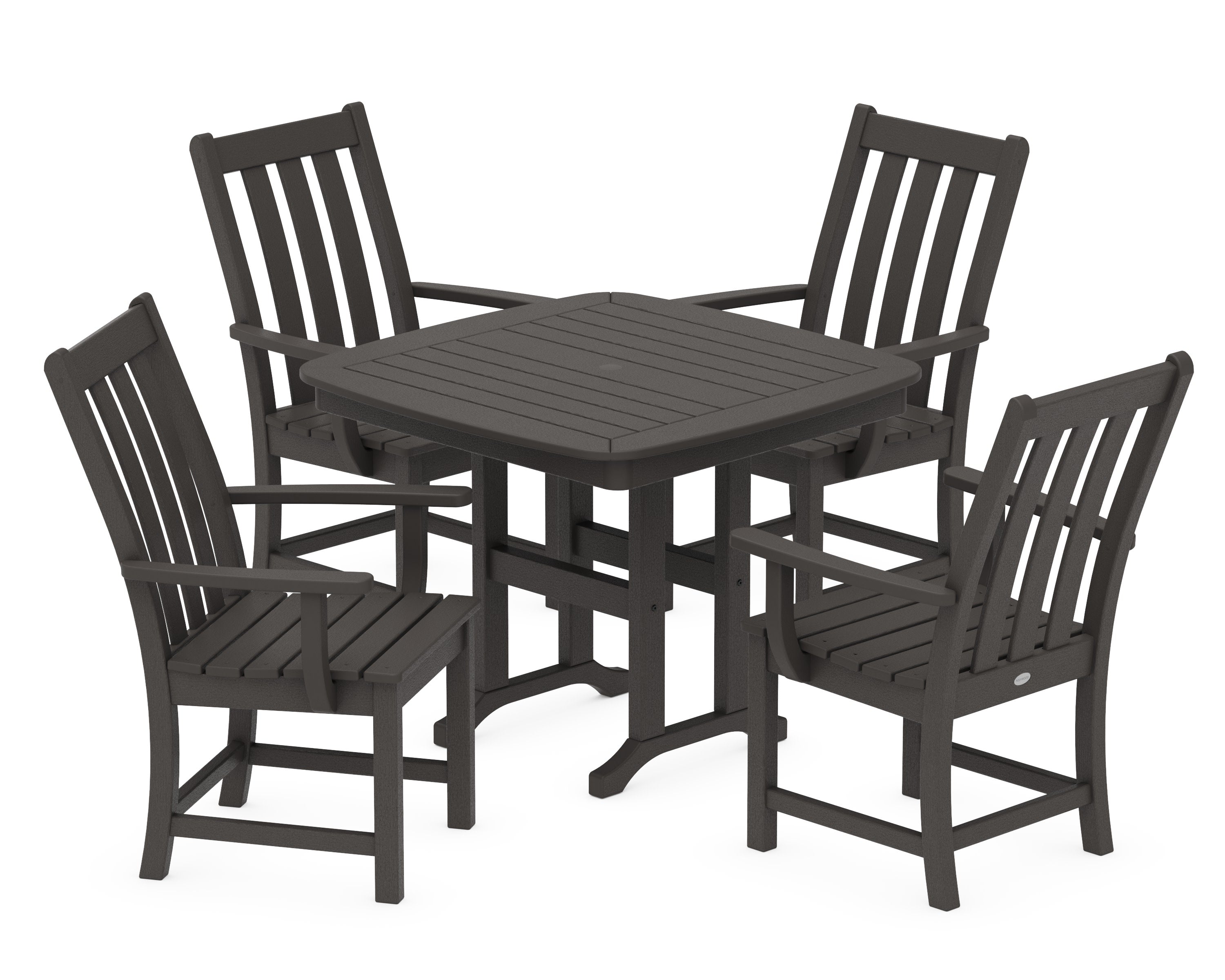 Vineyard 5-Piece Dining Set in Vintage Coffee