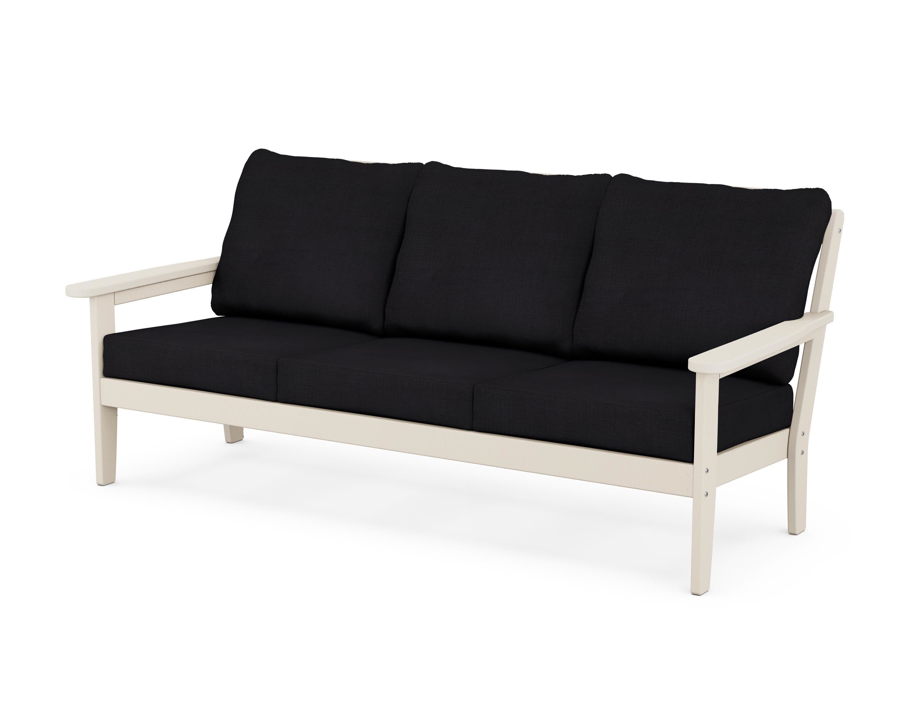 Cottage Deep Seating Sofa in Sand / Midnight Linen