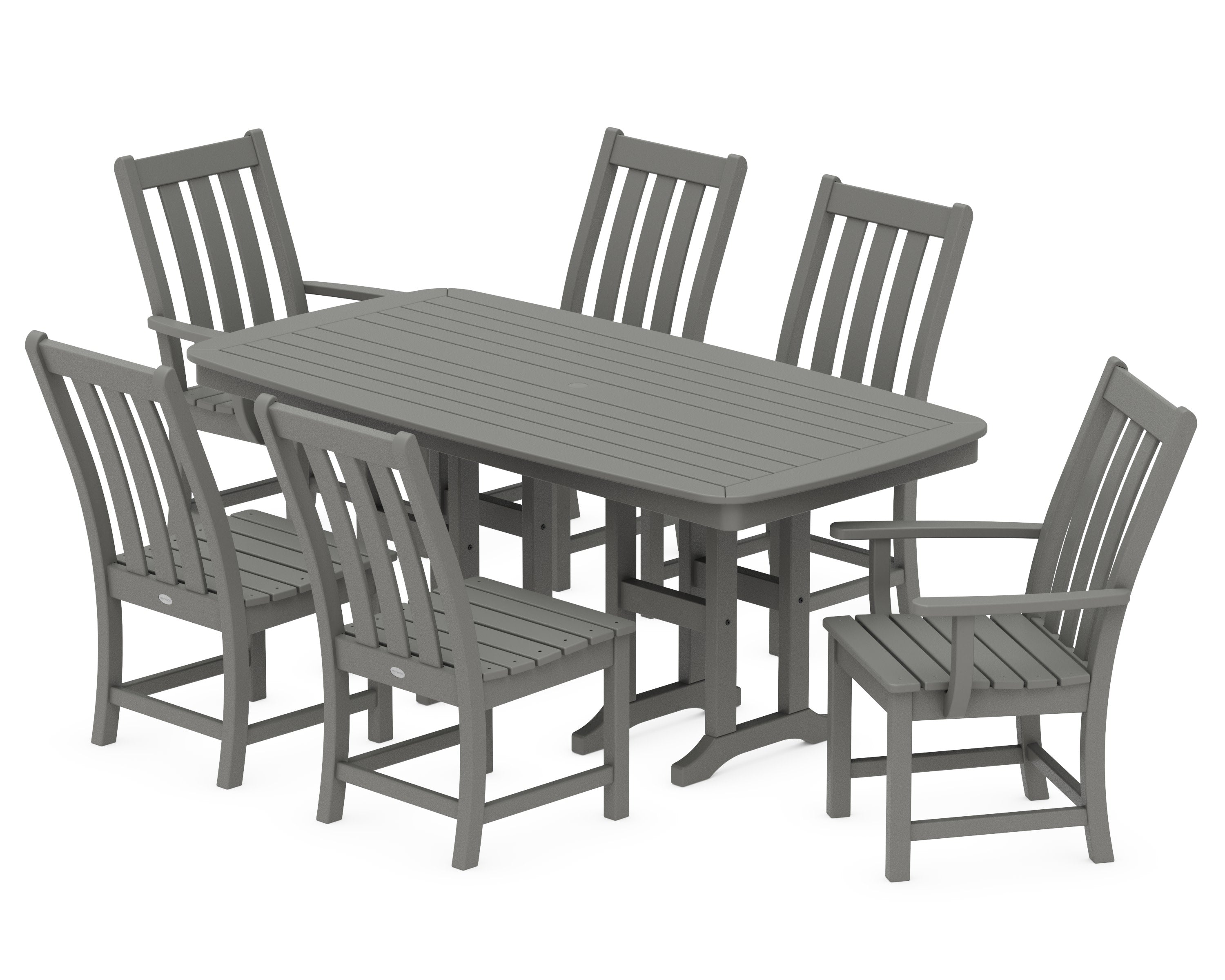 Vineyard 7-Piece Dining Set in Slate Grey