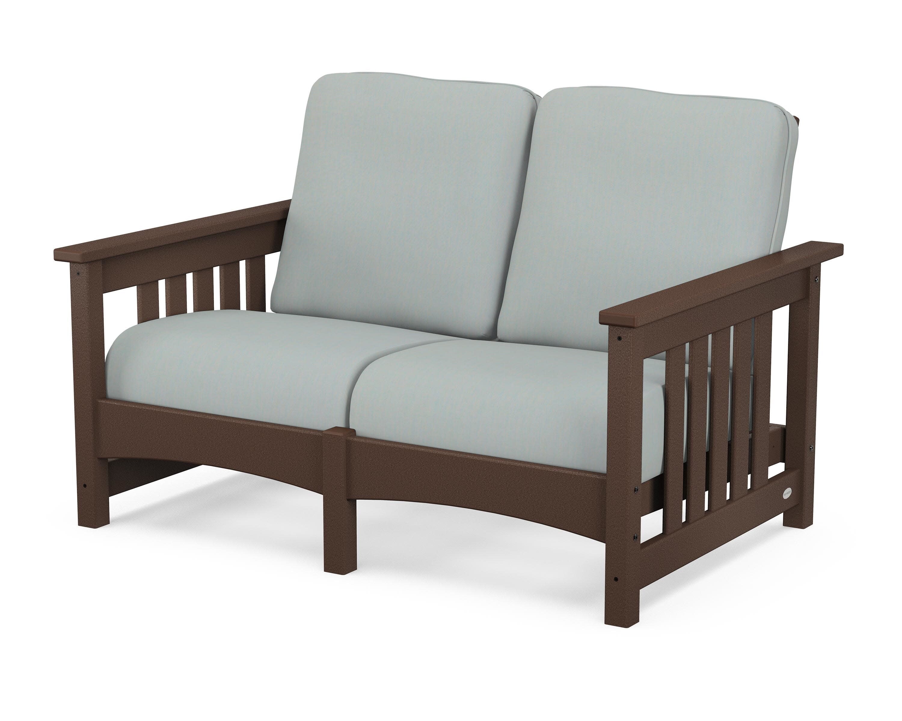 Club Mission Loveseat in Mahogany / Spa