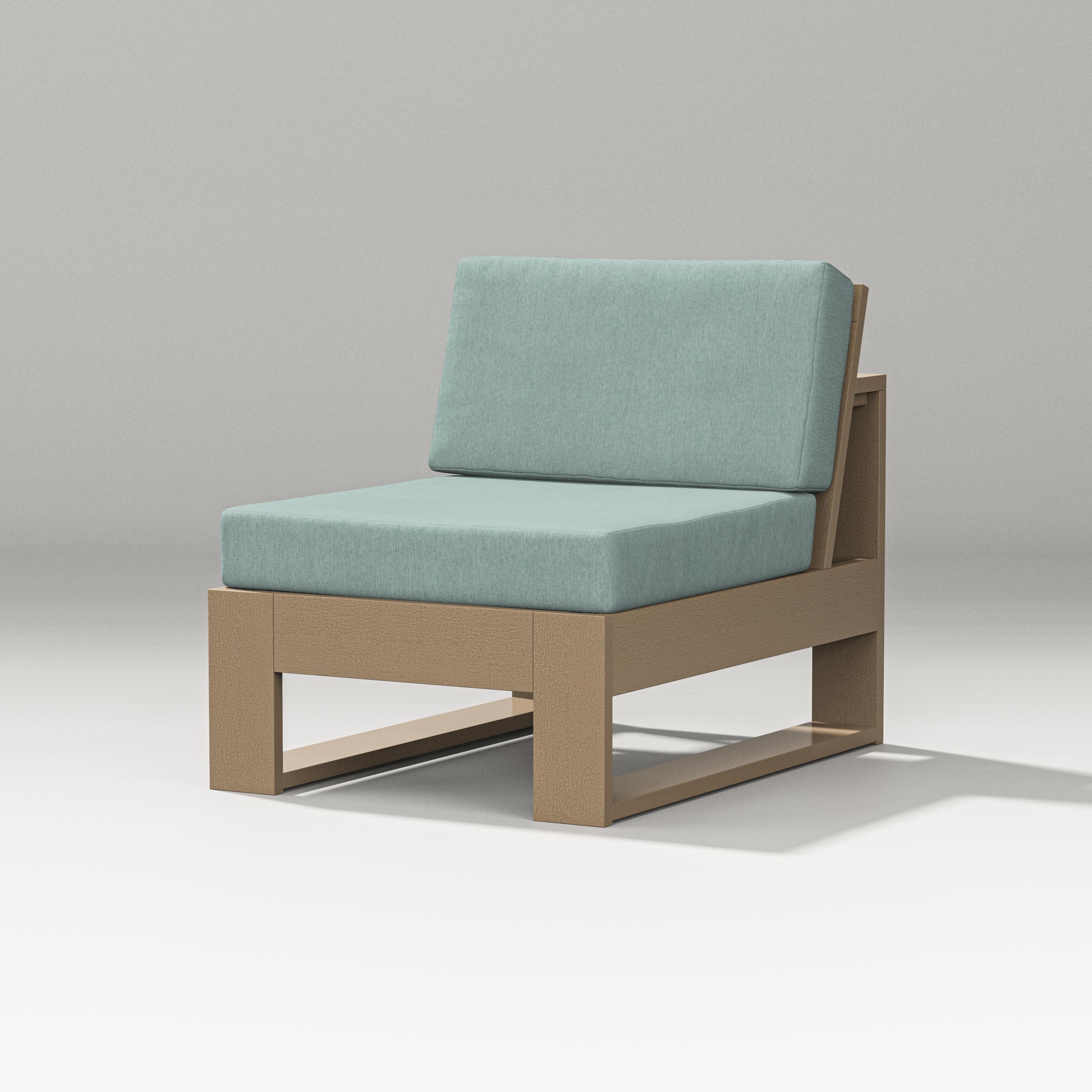 Latitude Modular Armless Chair in Vintage Sahara / Glacier Spa