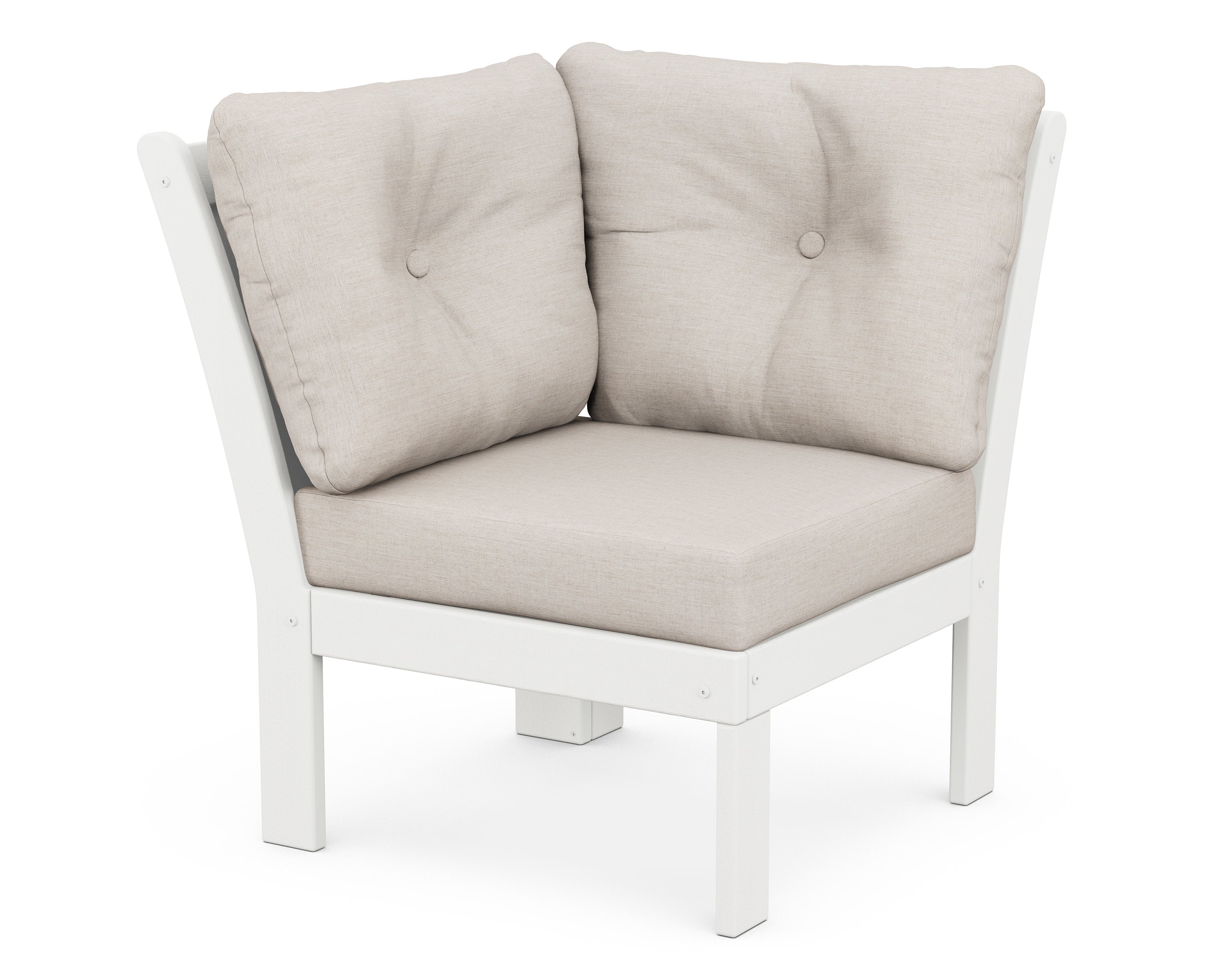 Vineyard Modular Corner Chair in Vintage White / Cast Ash