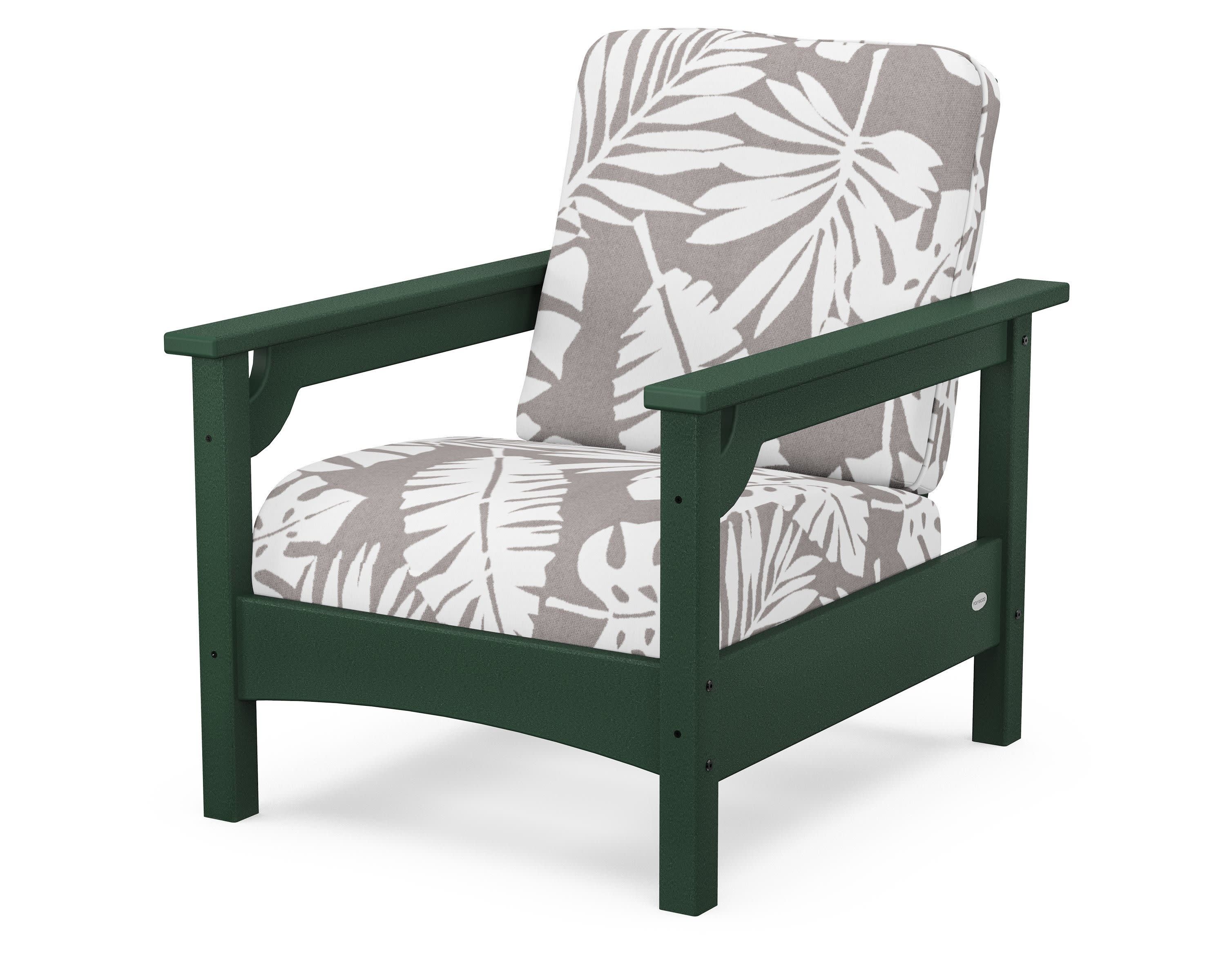 Club Chair in Green / Leaf Grey Mist