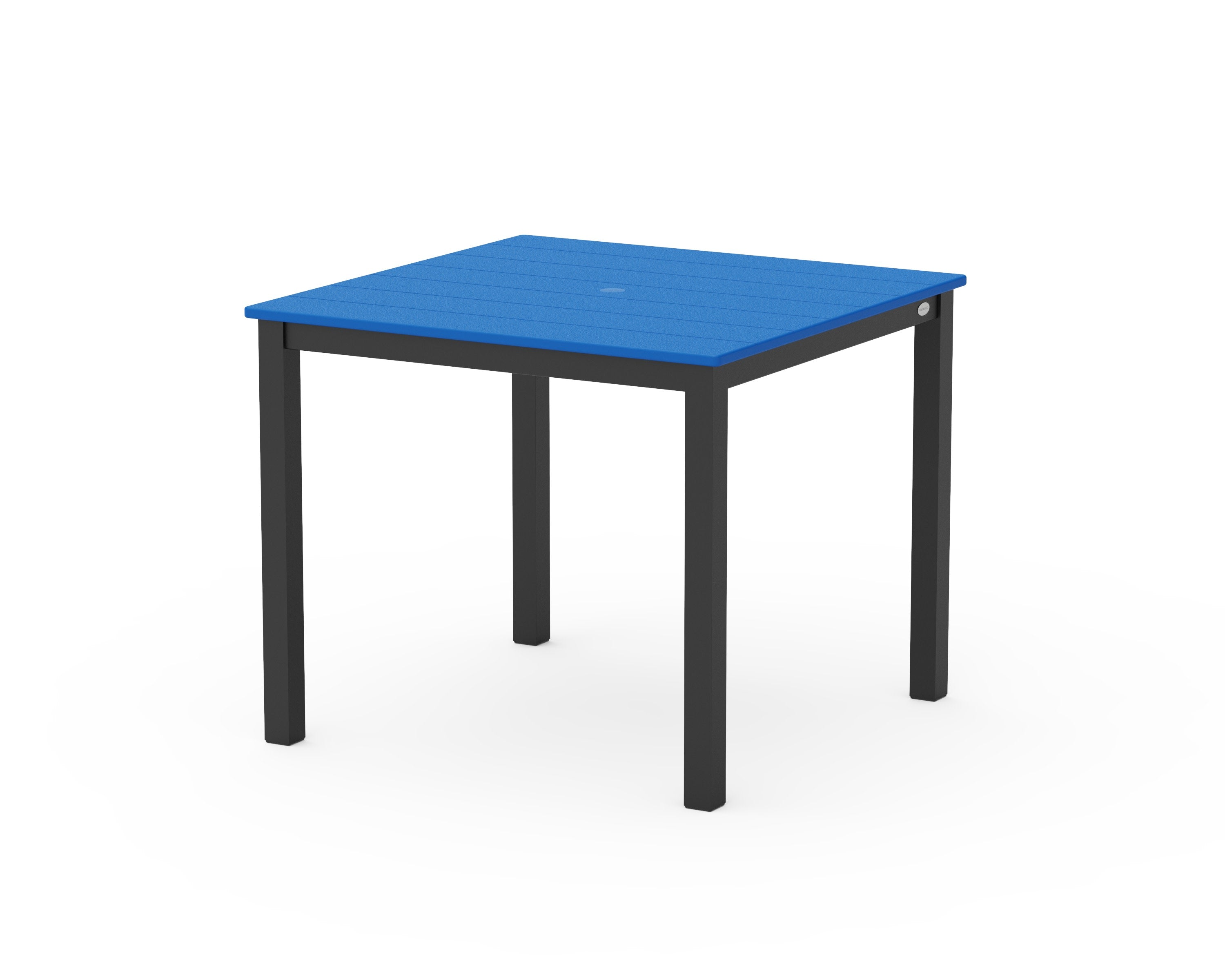 Main Street 36" x 36" Dining Table in Black / Pacific Blue