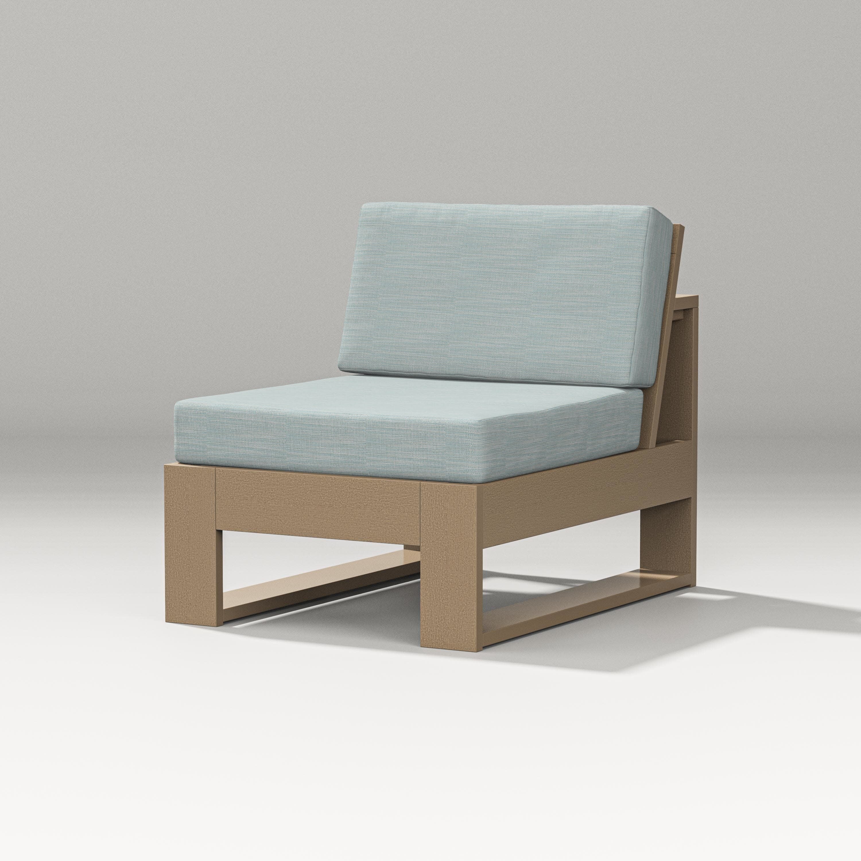 Latitude Modular Armless Chair in Vintage Sahara / Soothe Mist