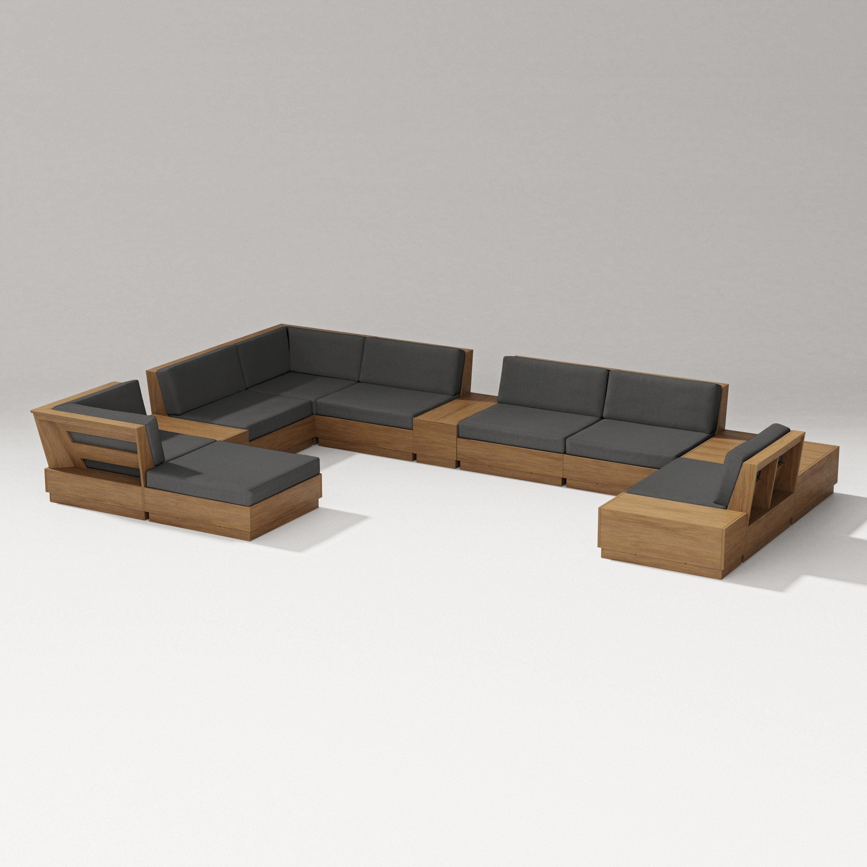 Elevate 12-Piece Conversation Sectional Set in Natural / Spectrum Carbon