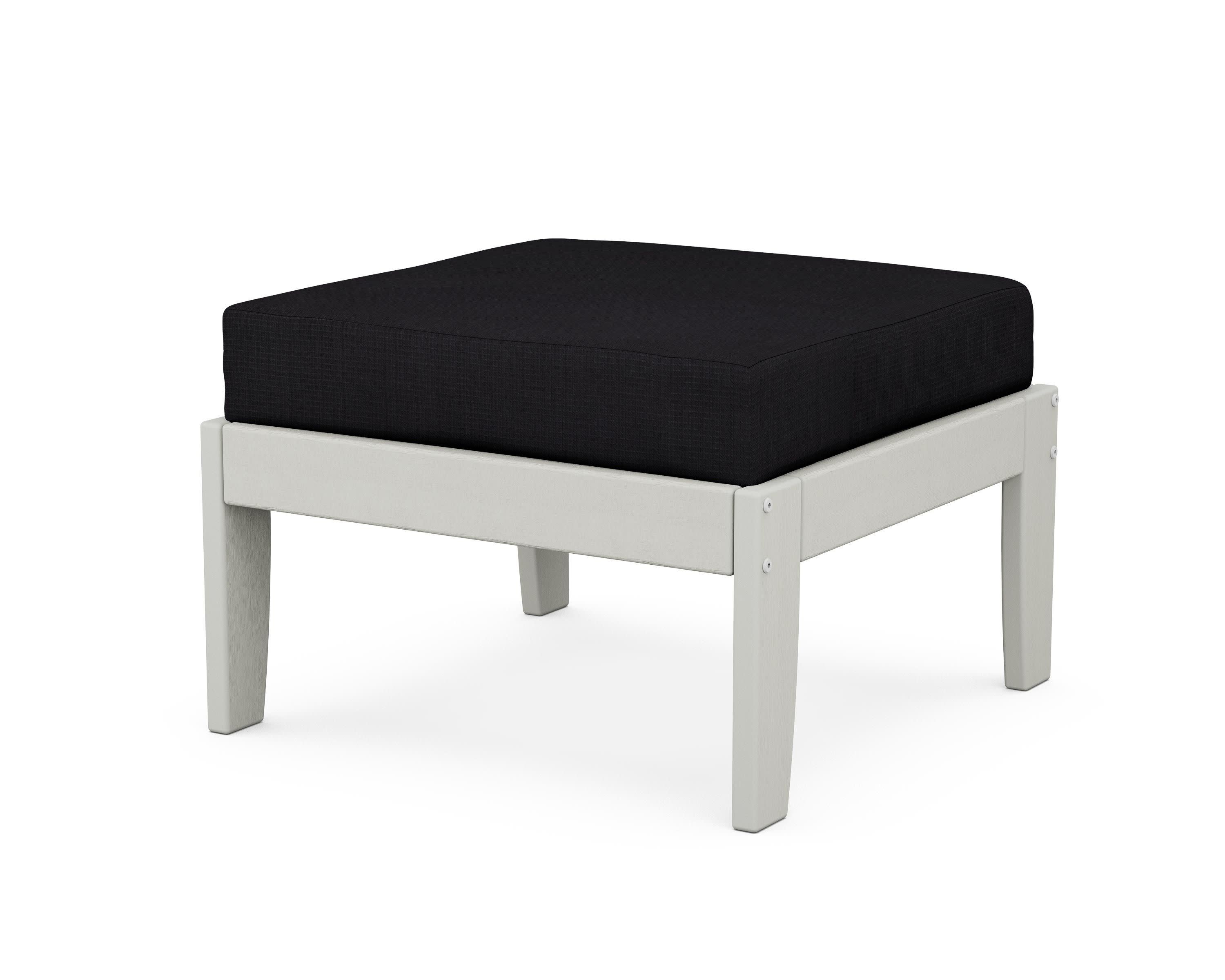 Modular Ottoman - Classic in Vintage White / Midnight Linen