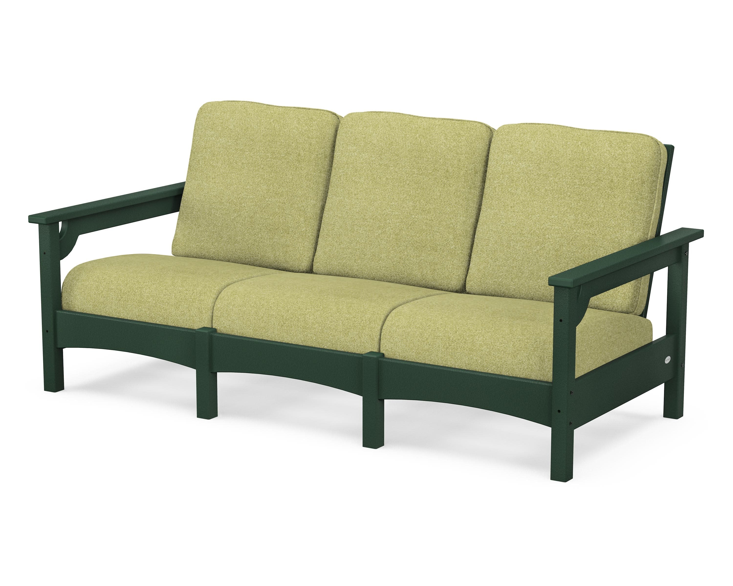 Club Sofa in Green / Chartreuse Boucle