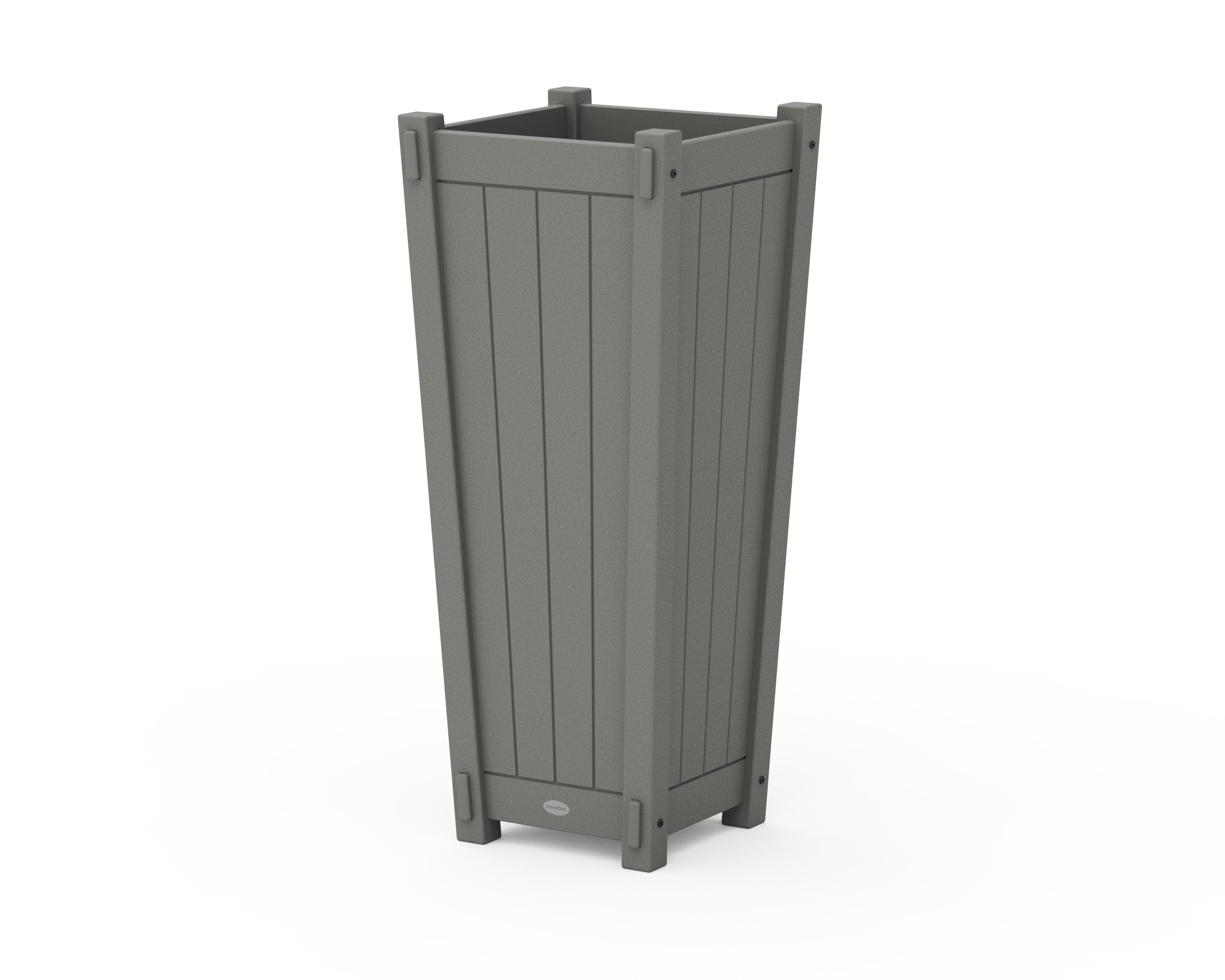 Vineyard Tapered Square Tall Planter Box in Slate Grey