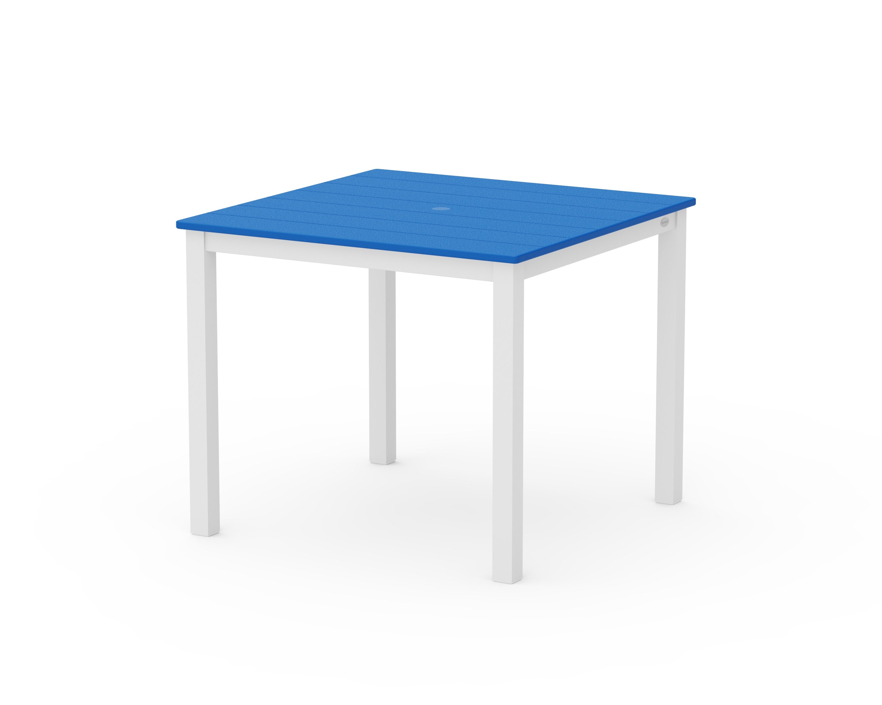 Main Street 36" x 36" Dining Table in White / Pacific Blue