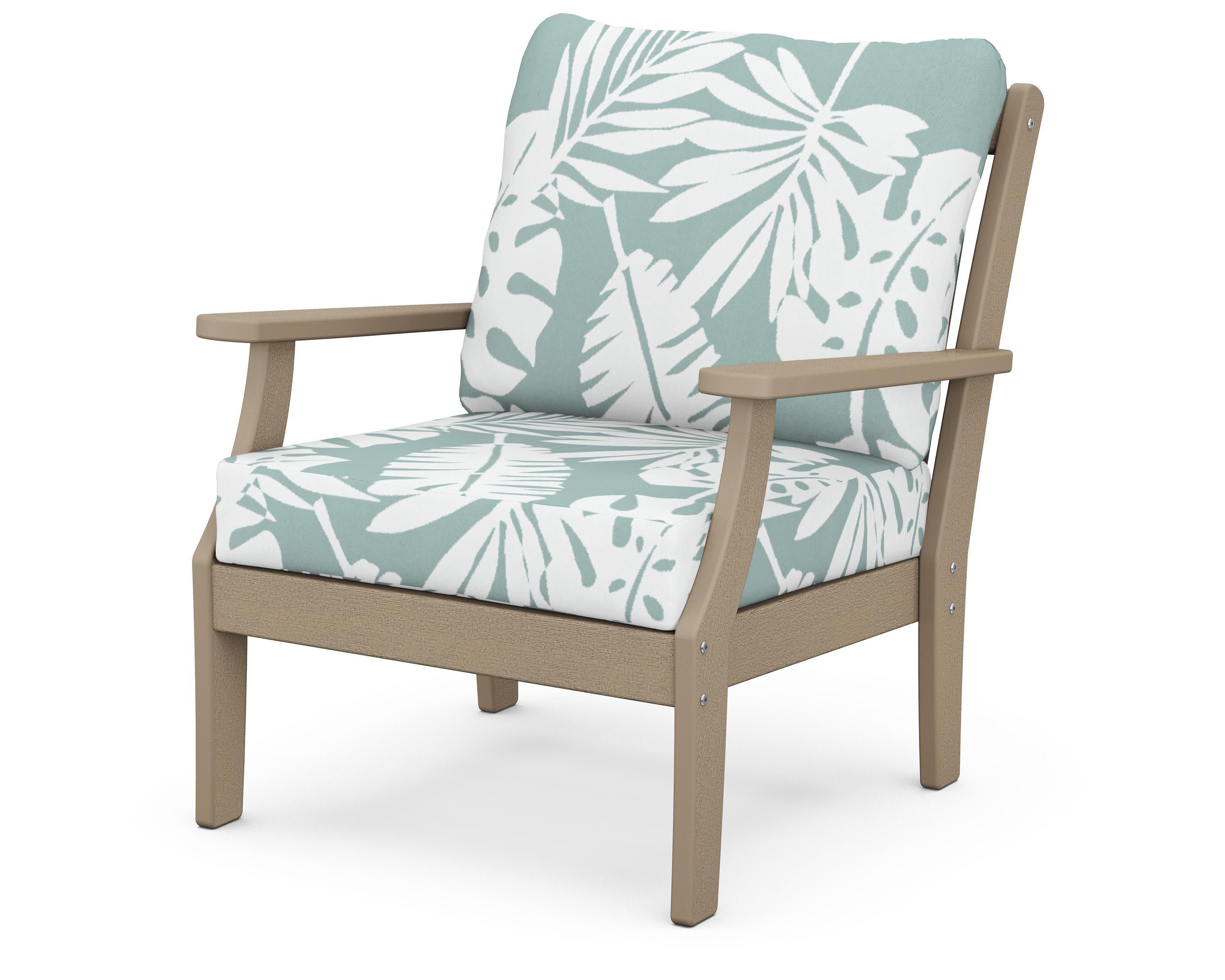 Braxton Deep Seating Chair in Vintage Sahara / Leaf Glacier Spa