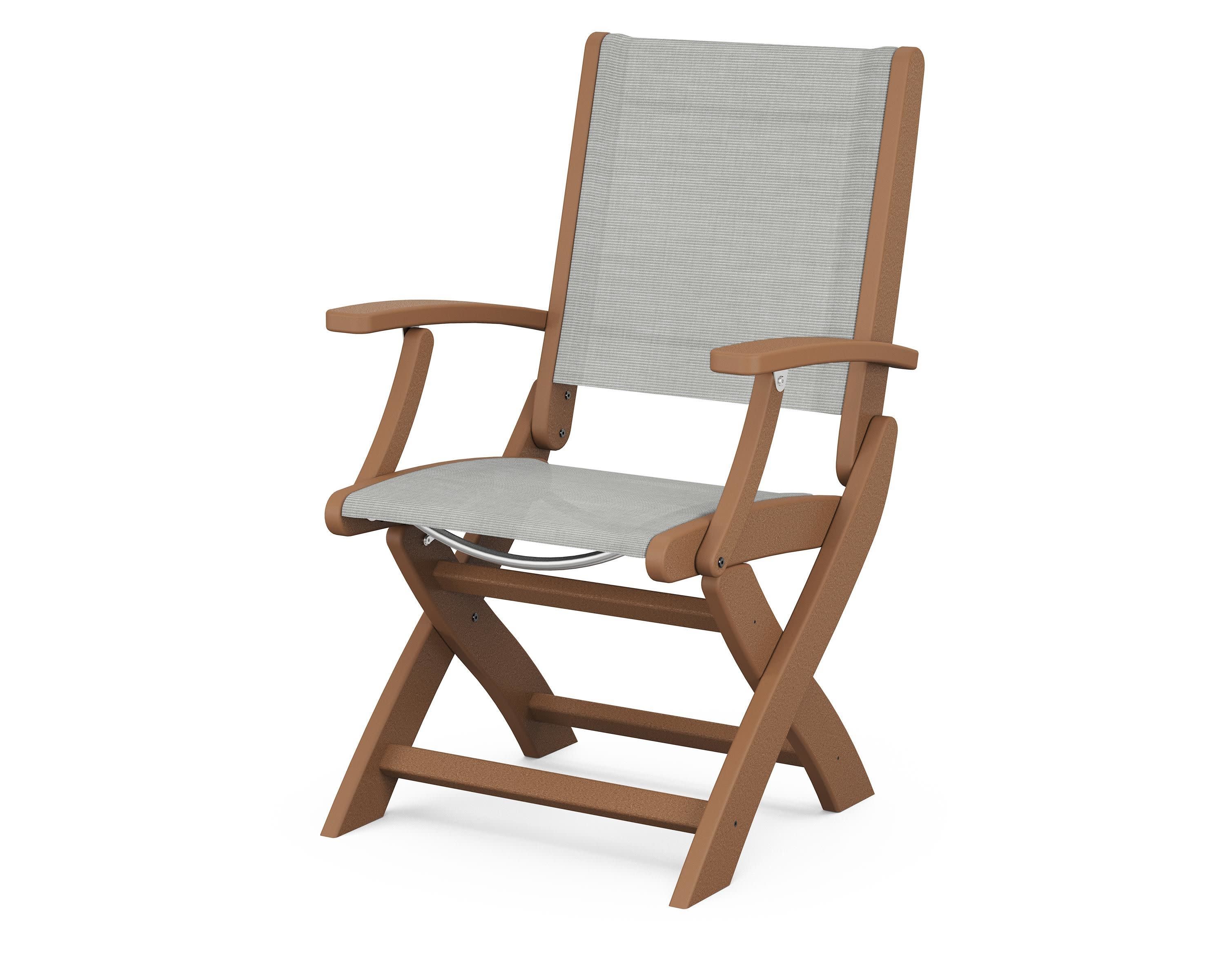 Coastal Folding Chair in Teak / Metallic Sling