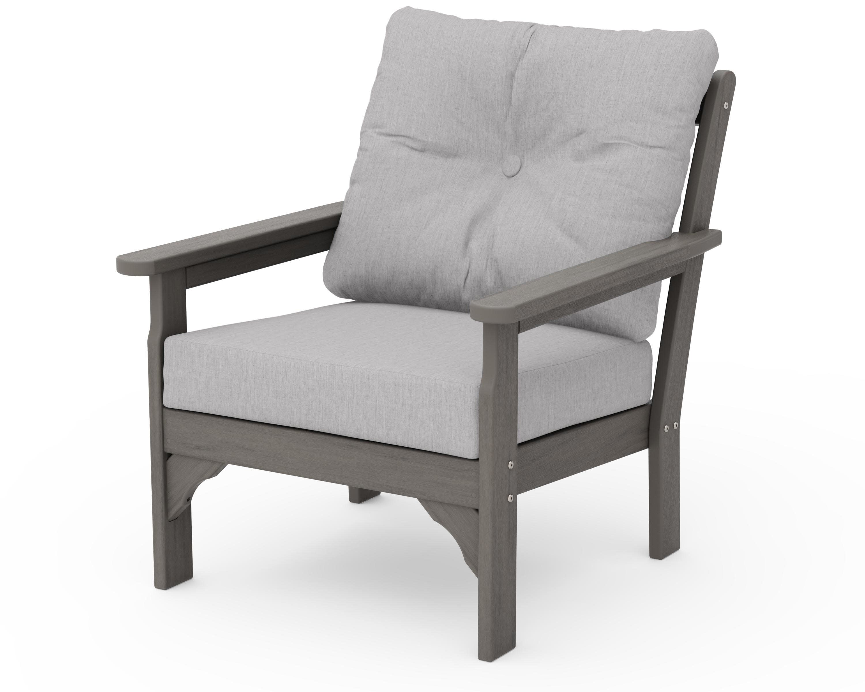 Vineyard Deep Seating Chair in Driftwood / Granite