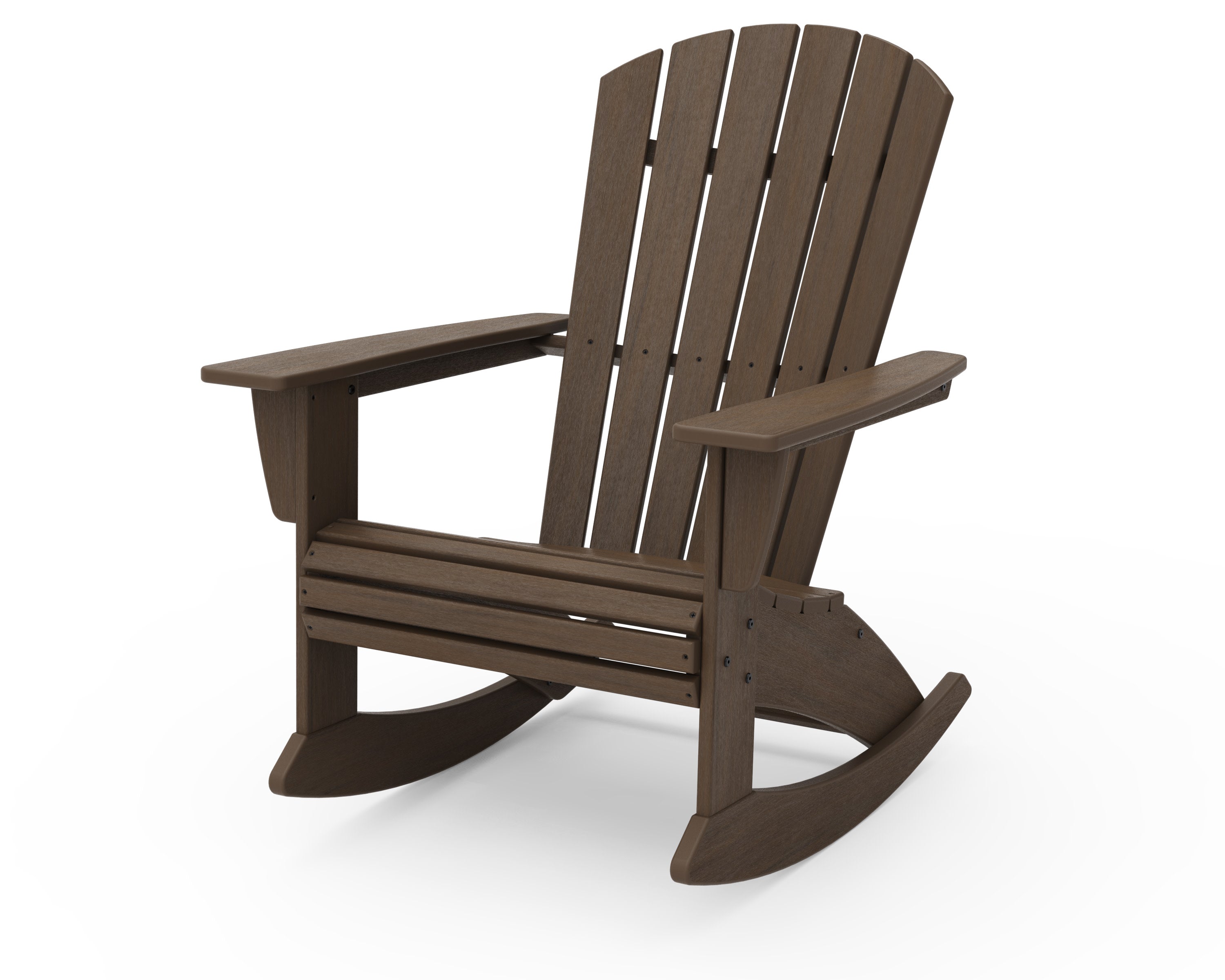 Nautical Curveback Adirondack Rocking Chair in Kona