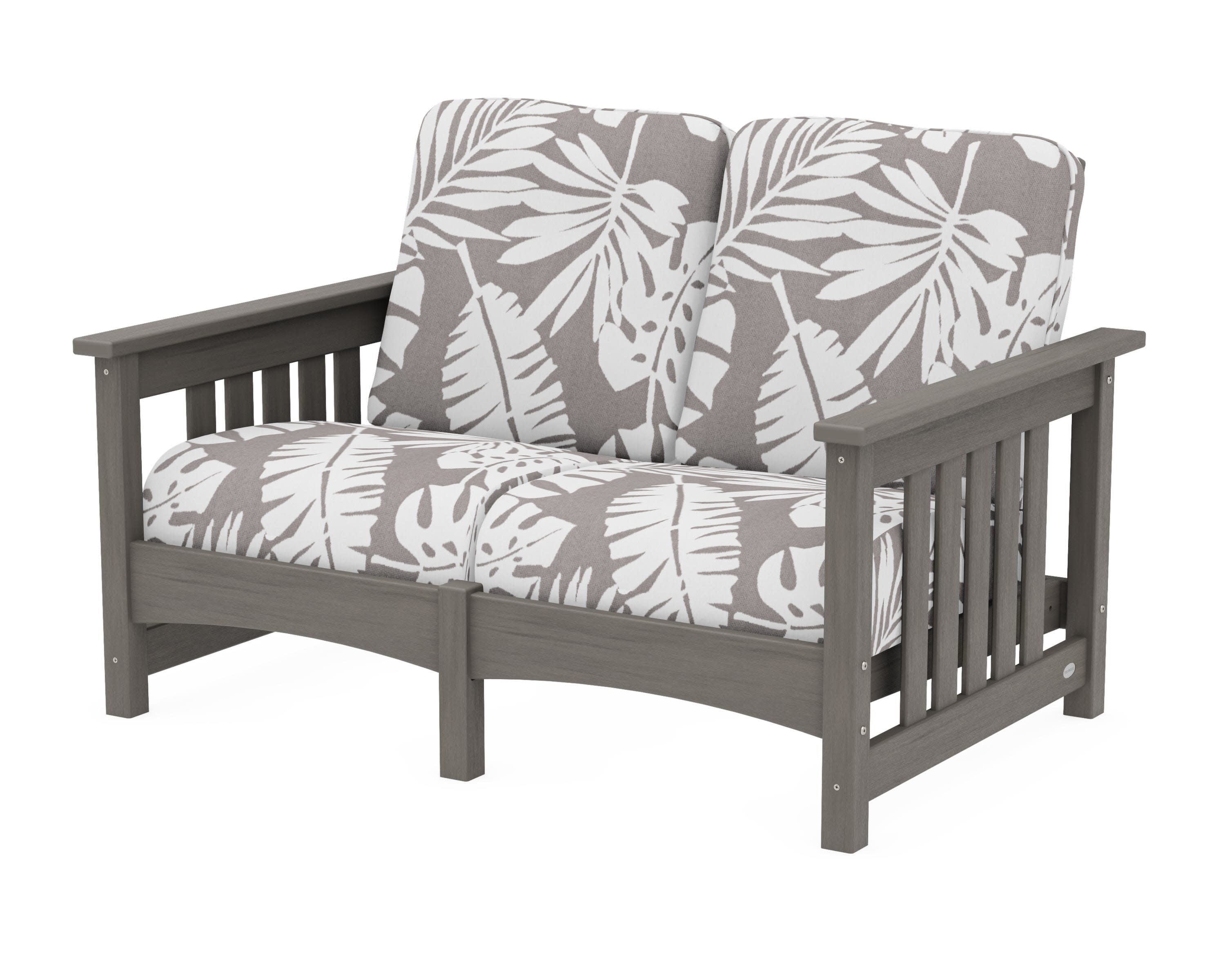 Club Mission Loveseat in Driftwood / Leaf Grey Mist