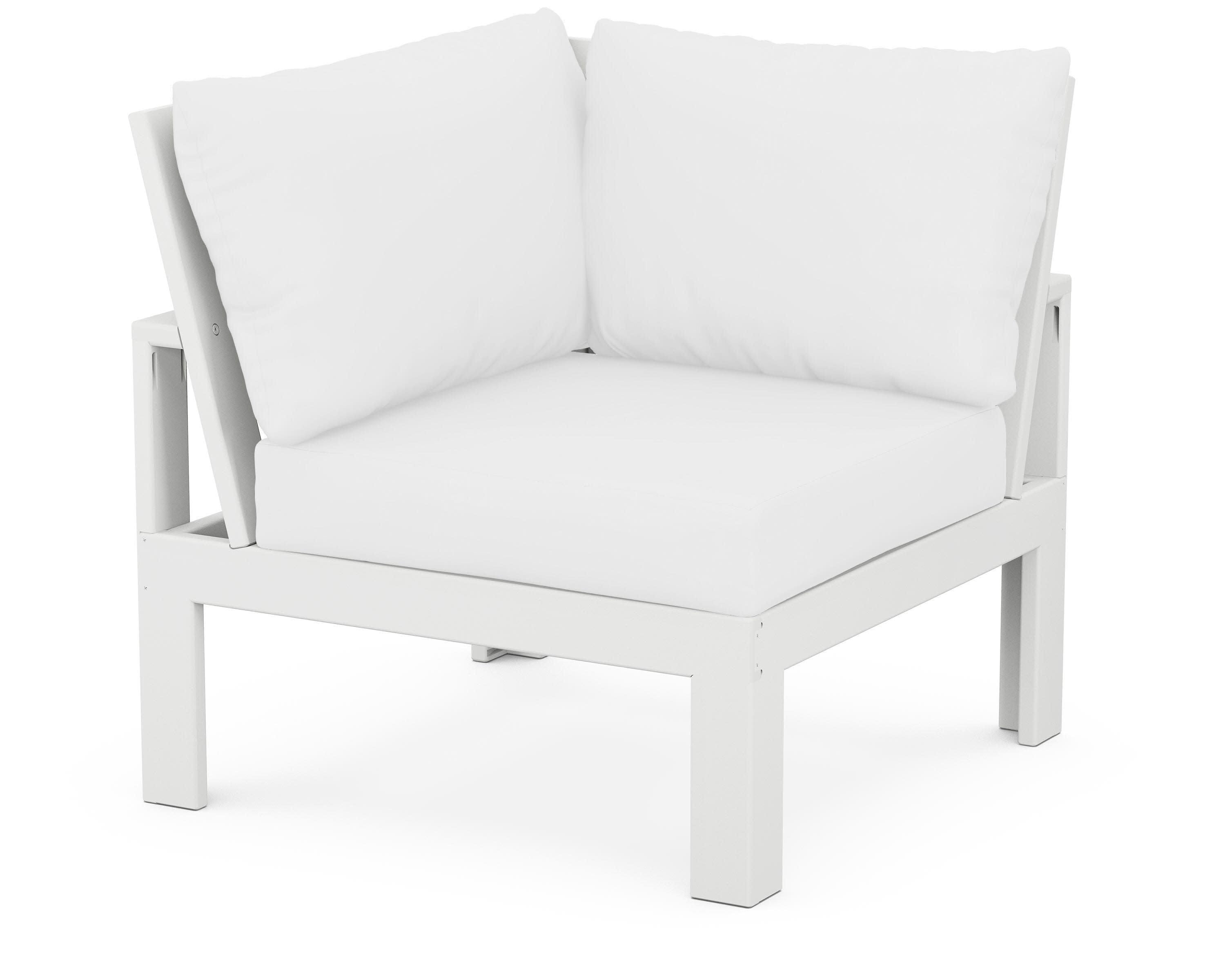 Modular Corner Chair in White / Natural