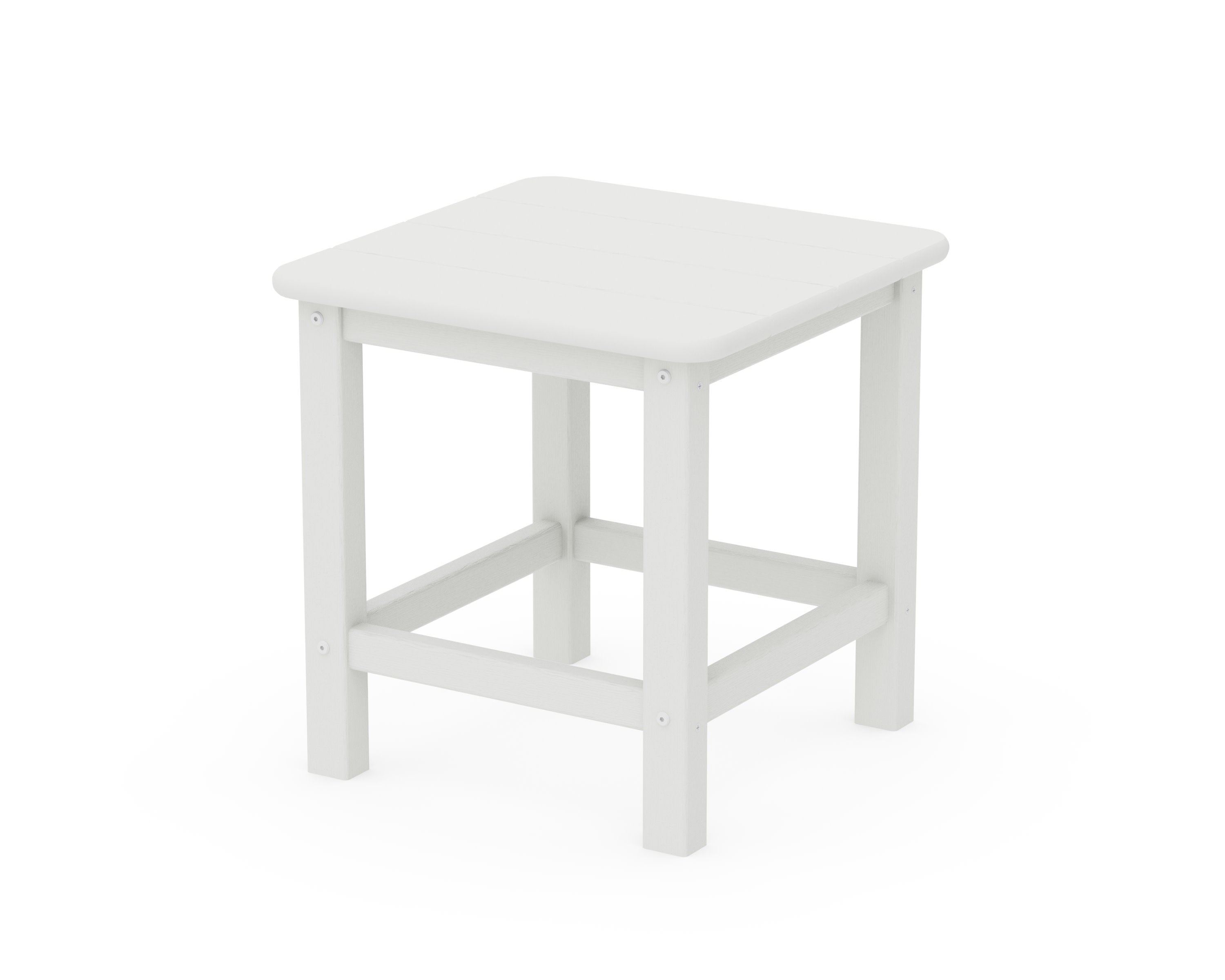 Seashell 18" Side Table in Vintage White