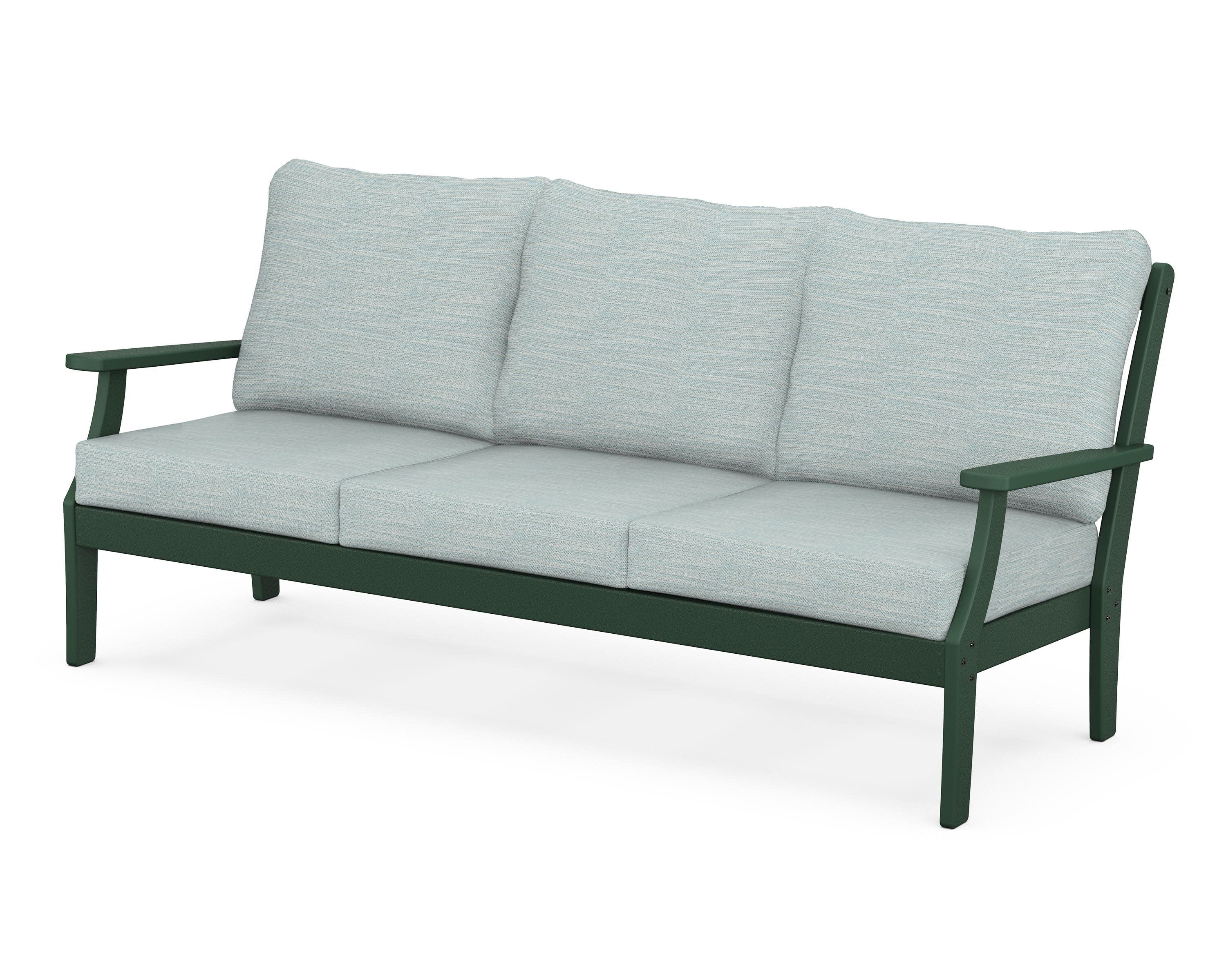 Braxton Deep Seating Sofa in Green / Soothe Mist