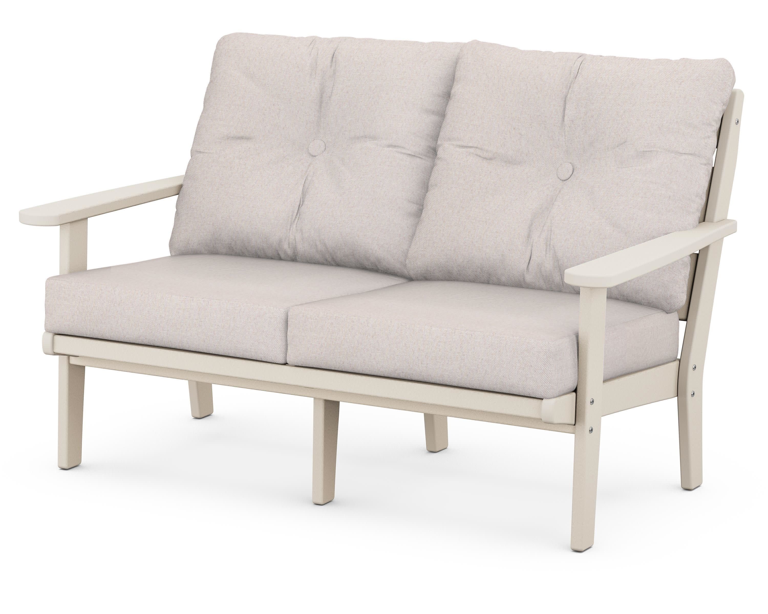 Lakeside Deep Seating Loveseat in Sand / Dune Burlap