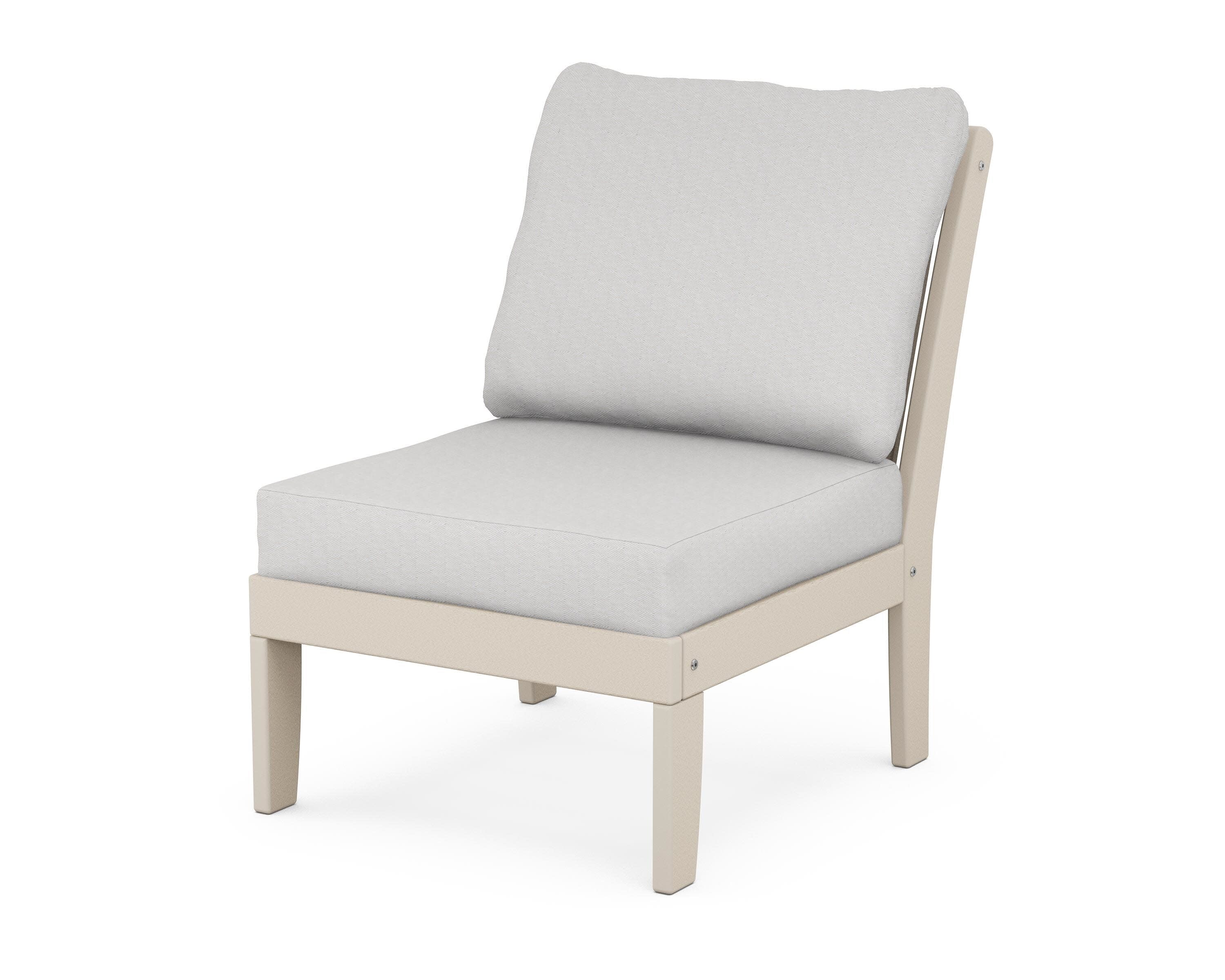 Braxton Modular Armless Chair in Sand / Diamond in the Rough