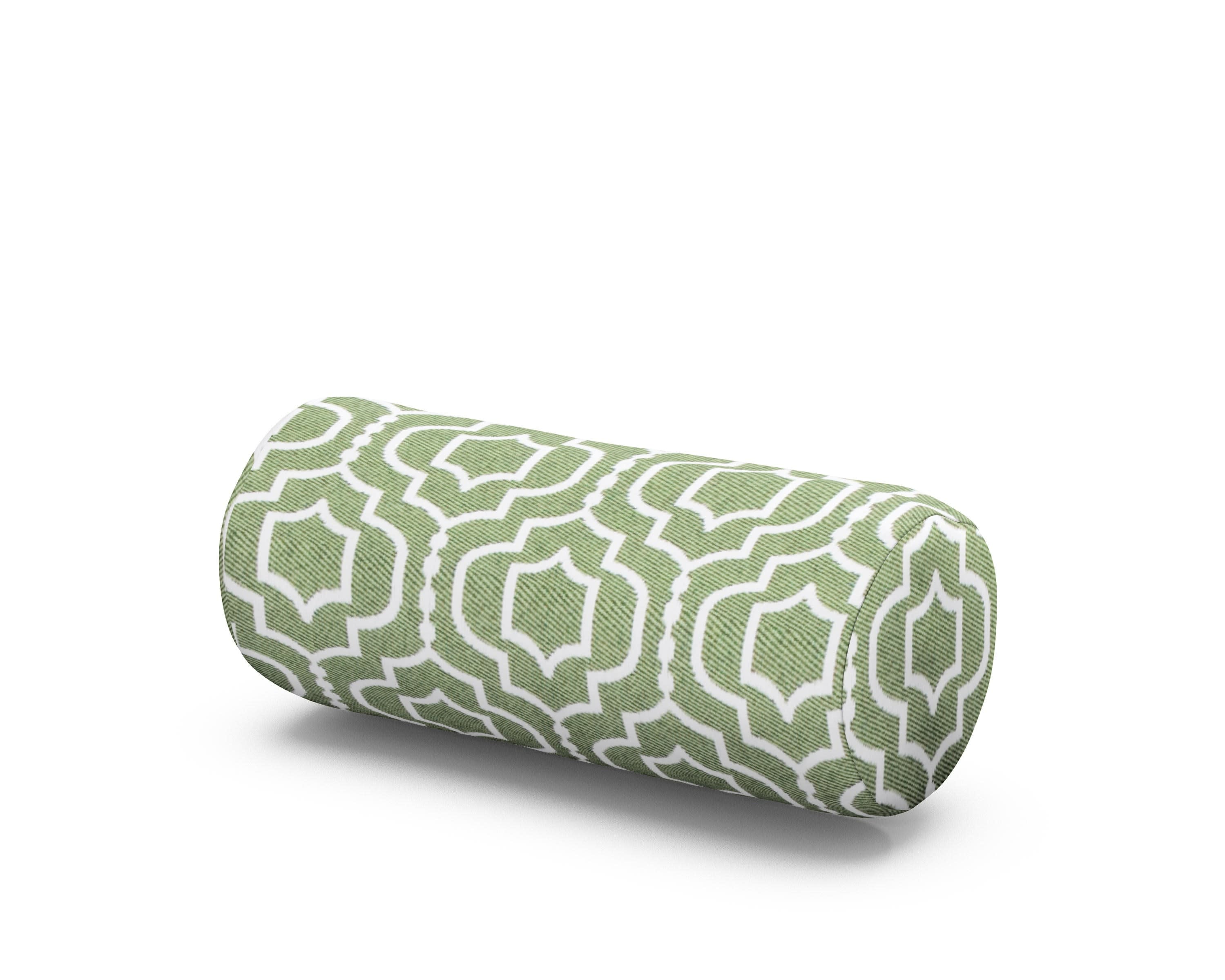 Outdoor Bolster Pillow in Tensil Moss