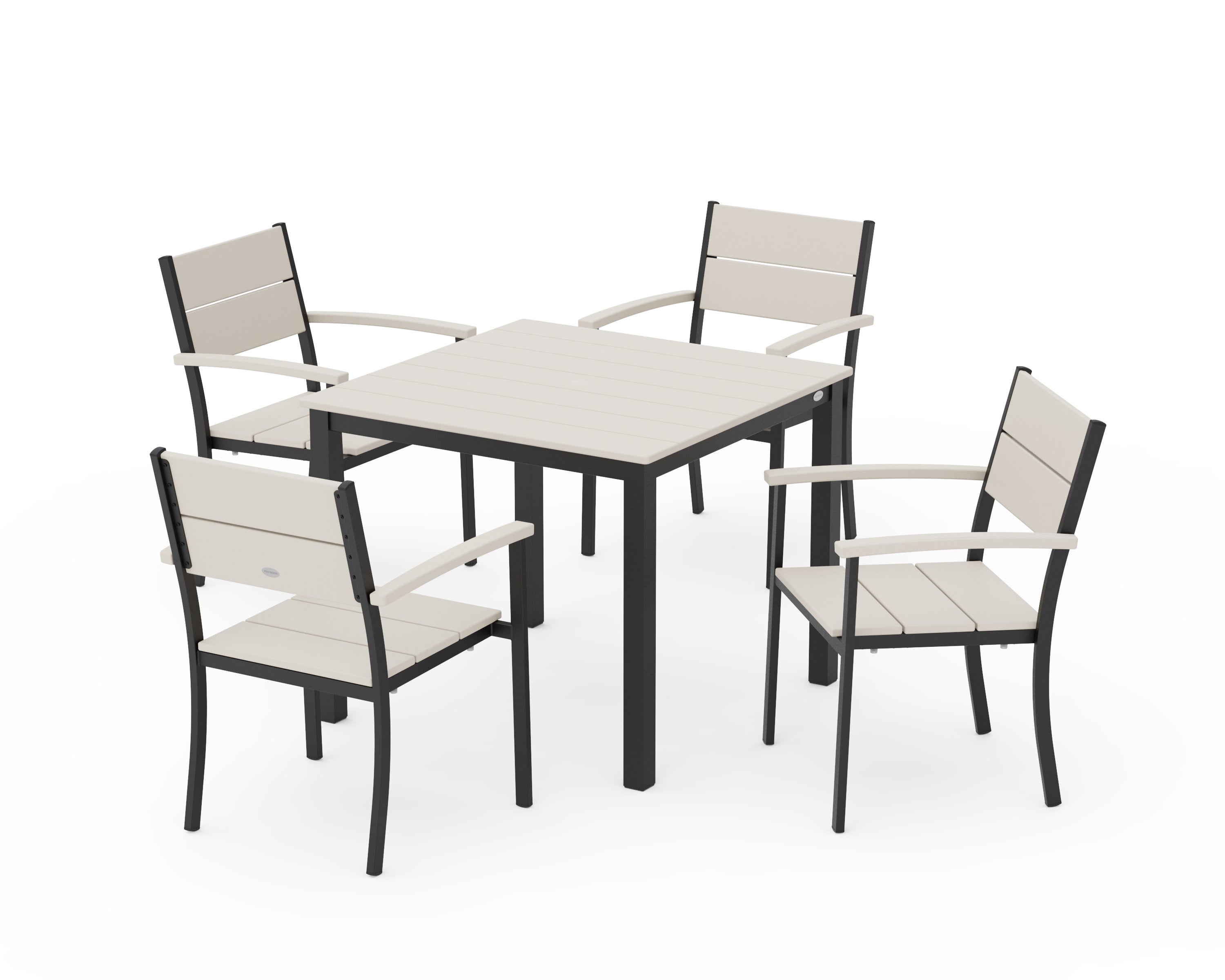 Main Street 5-Piece Dining Set in Black / Sand