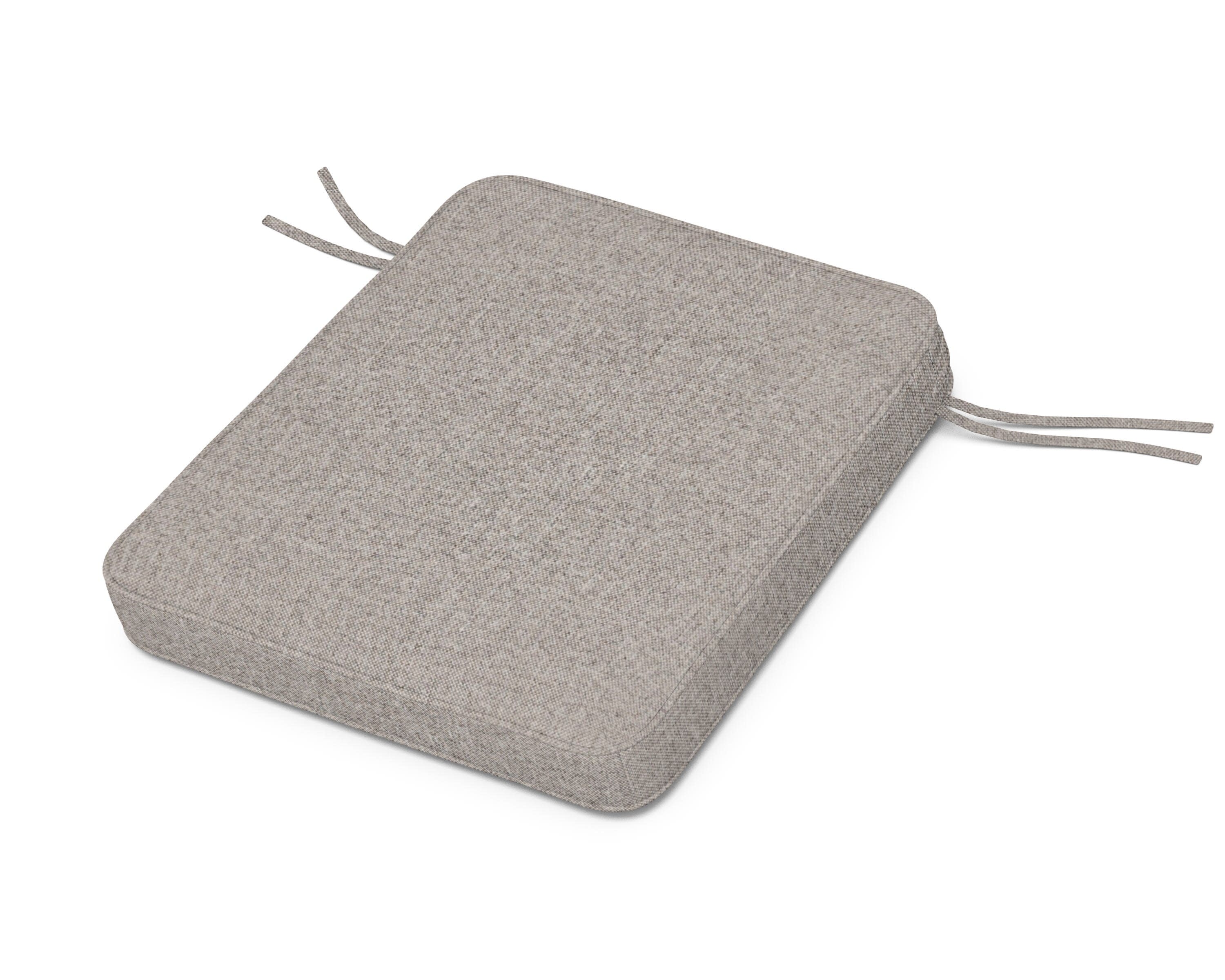 Chinoiserie Rocker Seat Cushion in Weathered Tweed