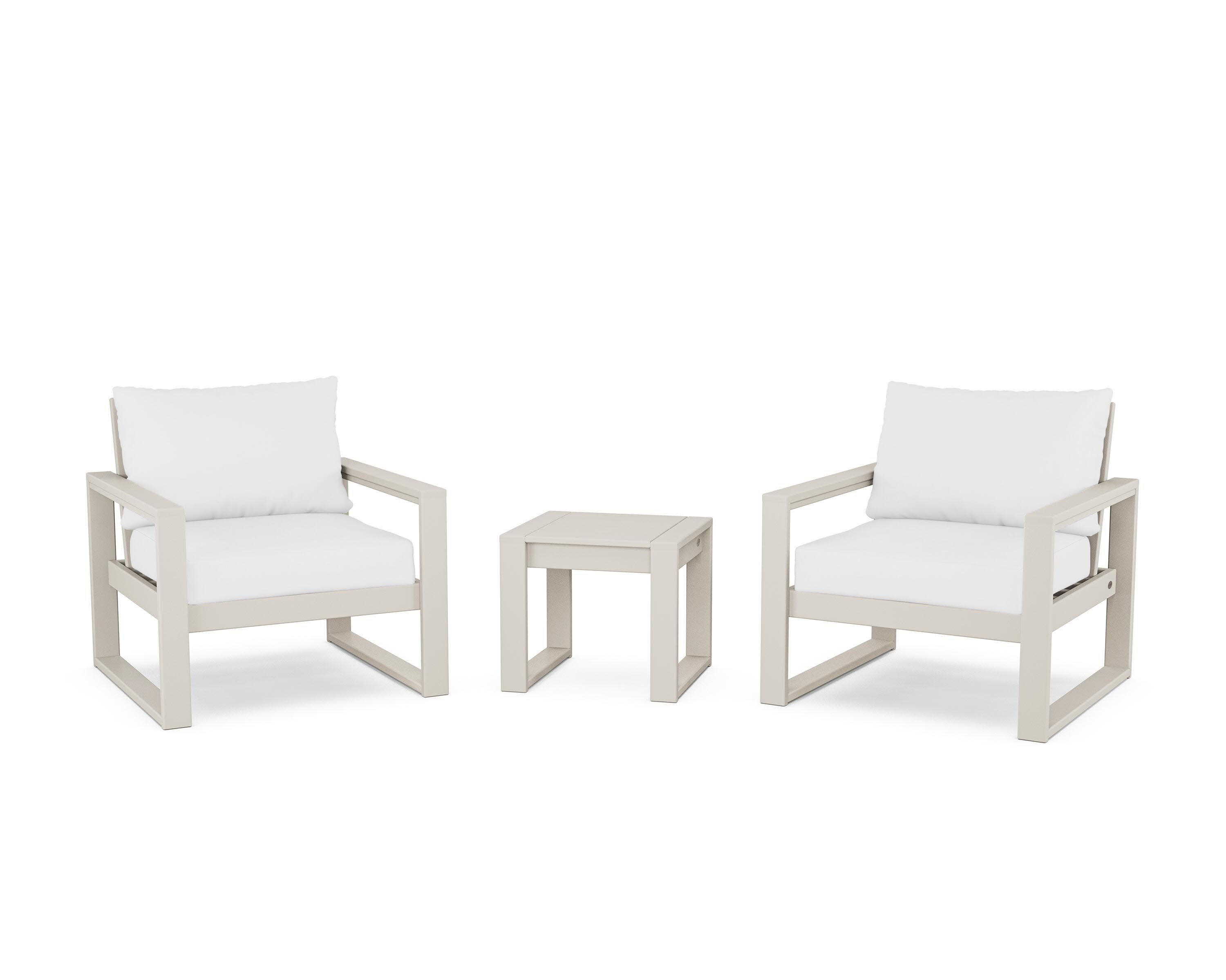 EDGE Sectional 3-Piece Deep Seating Set in Sand / Natural